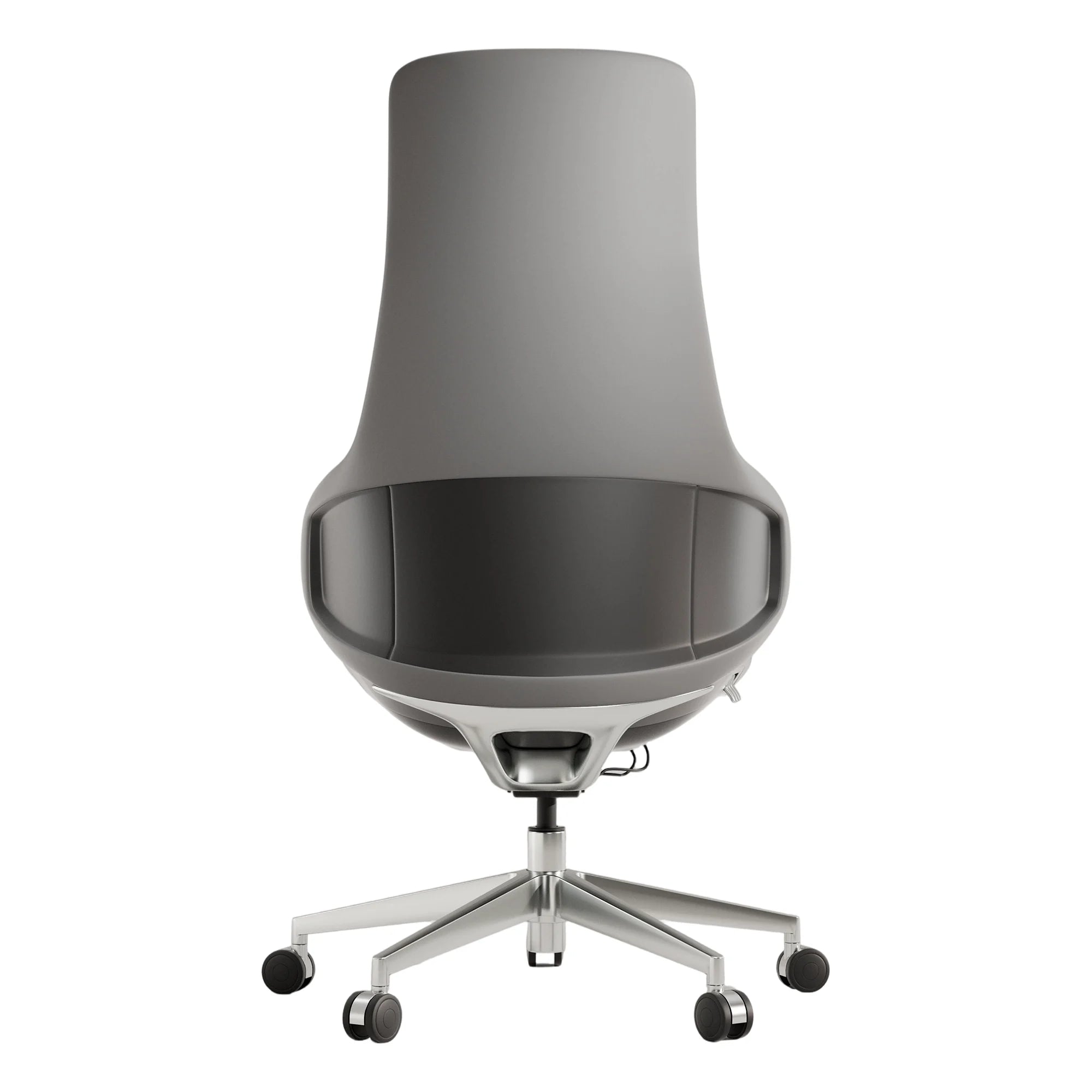 Natia Leather Office Chair with Wraparound Lumbar