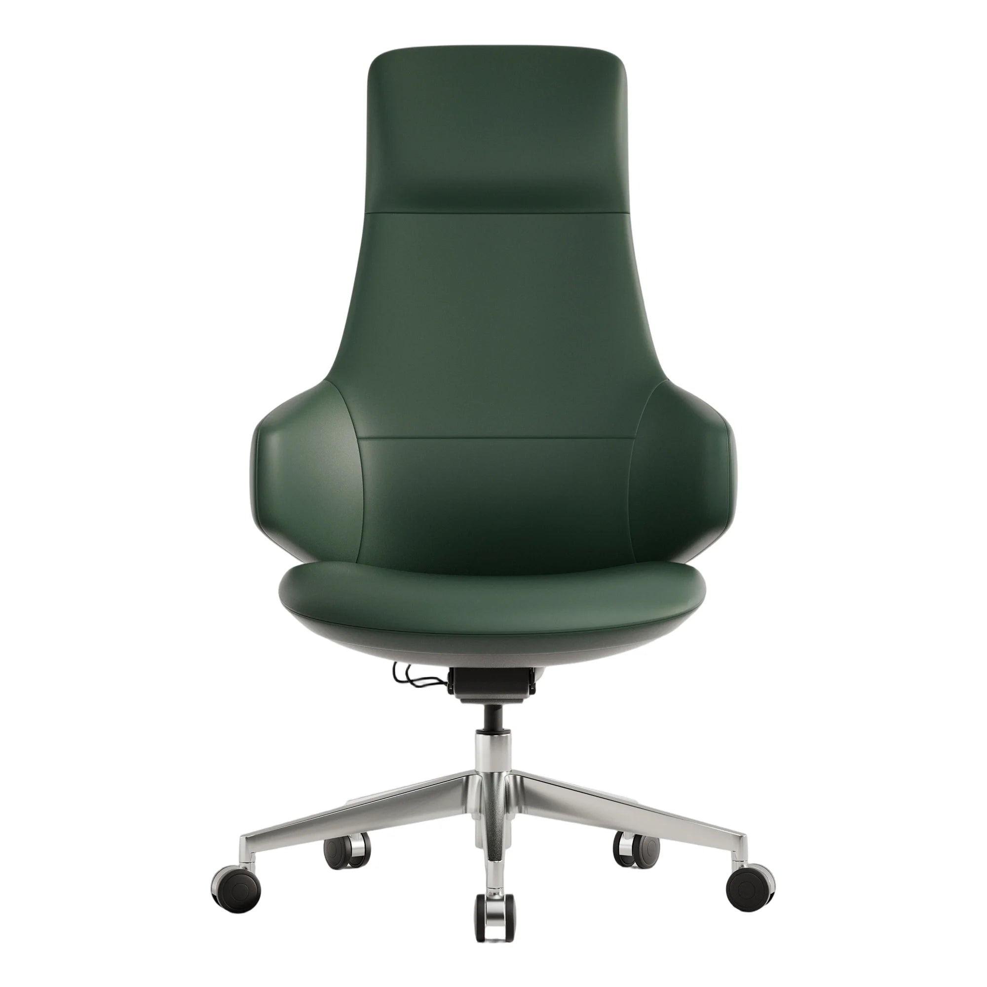 Natia Leather Office Chair with Wraparound Lumbar