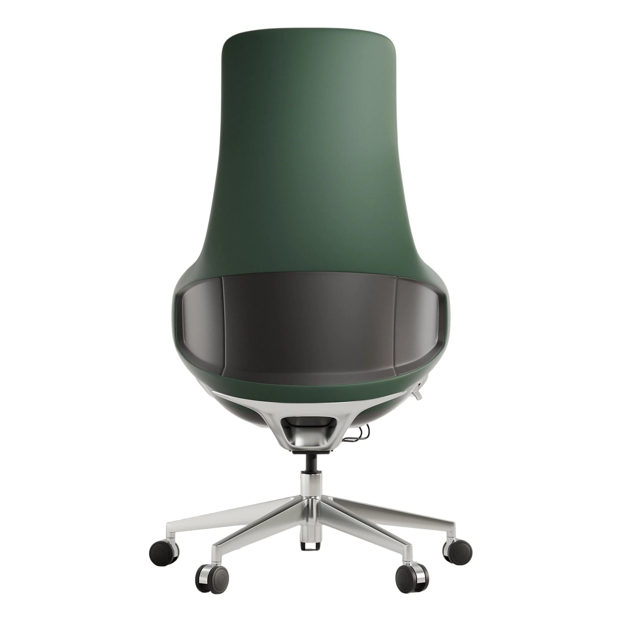 Natia Leather Office Chair with Wraparound Lumbar