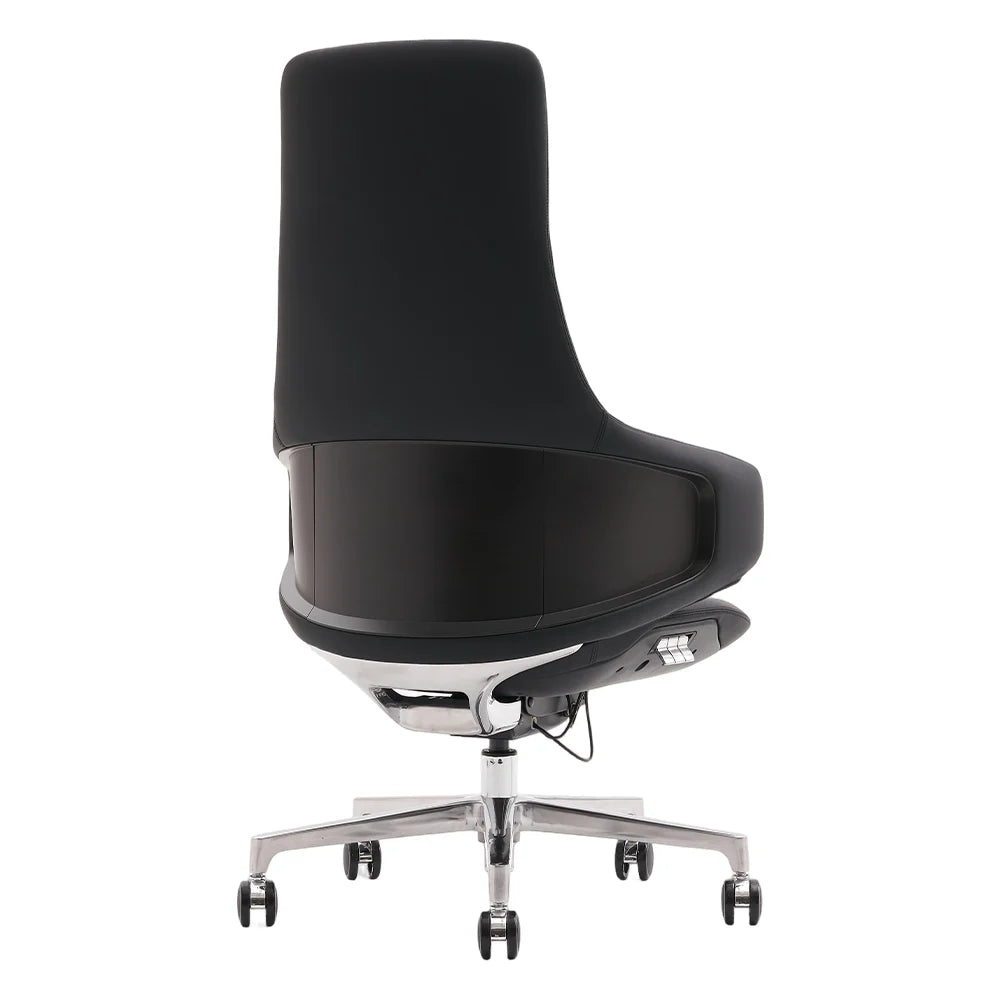 Natia Leather Office Chair with Wraparound Lumbar