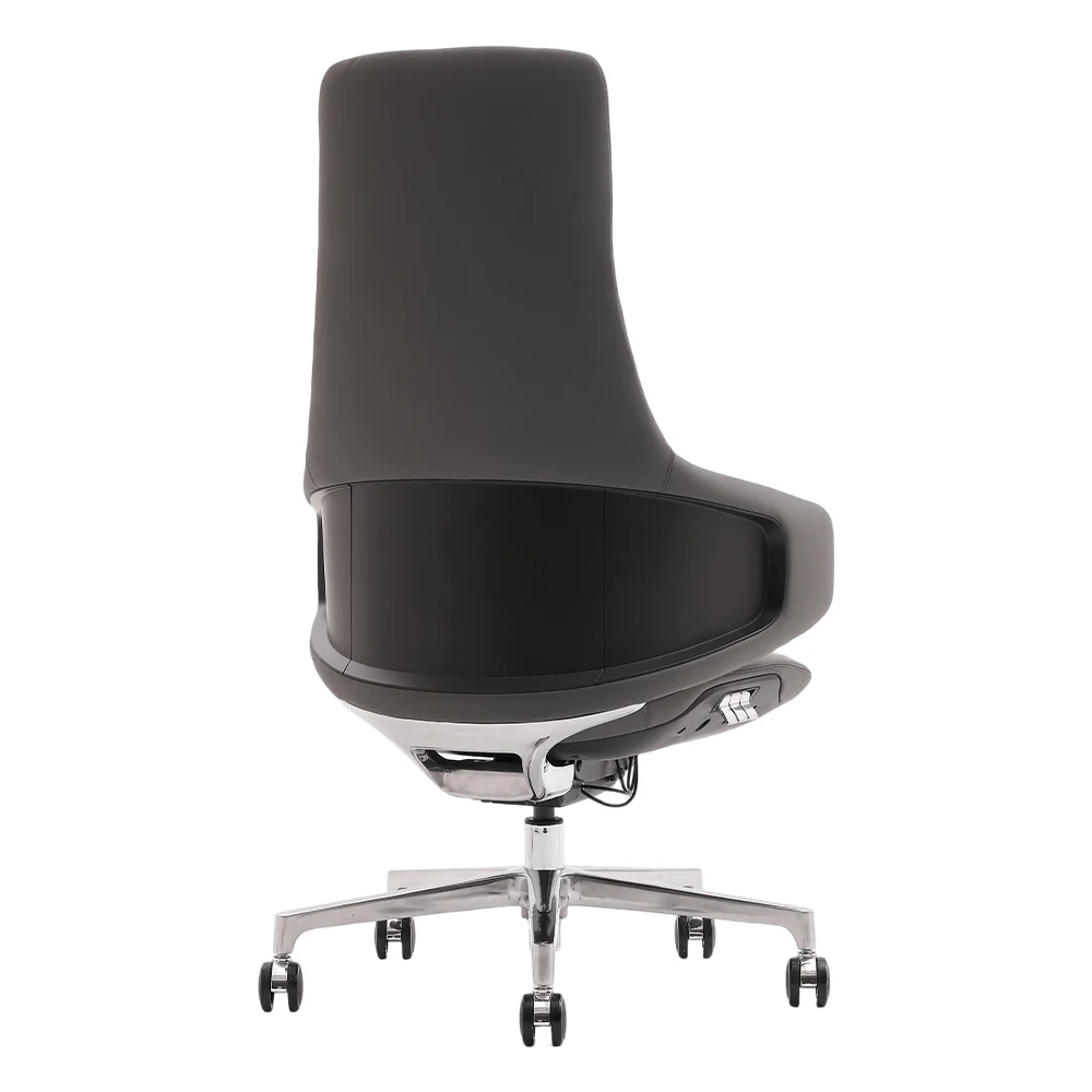 Natia Leather Office Chair with Wraparound Lumbar