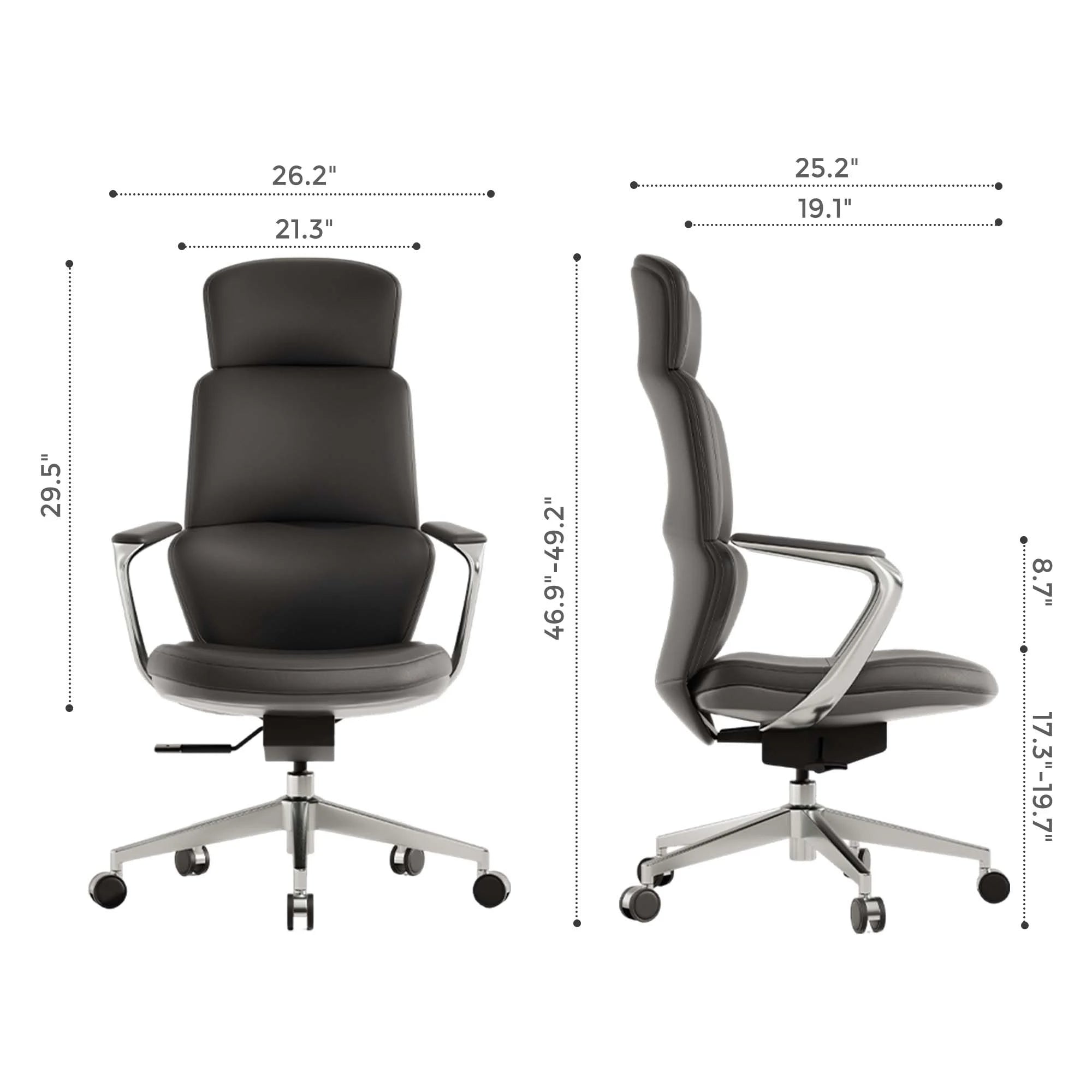 Nolan Leather Chair with Classic Design