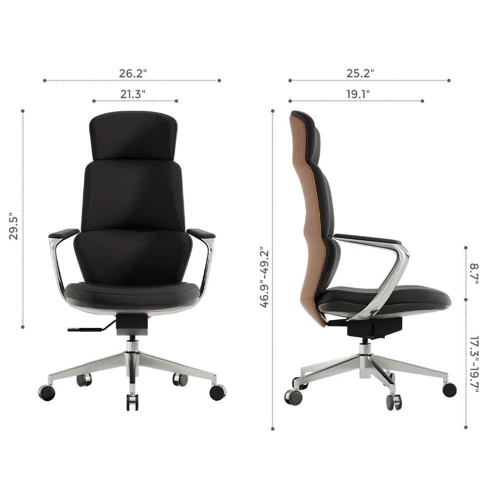 Nolan Leather Chair with Classic Design