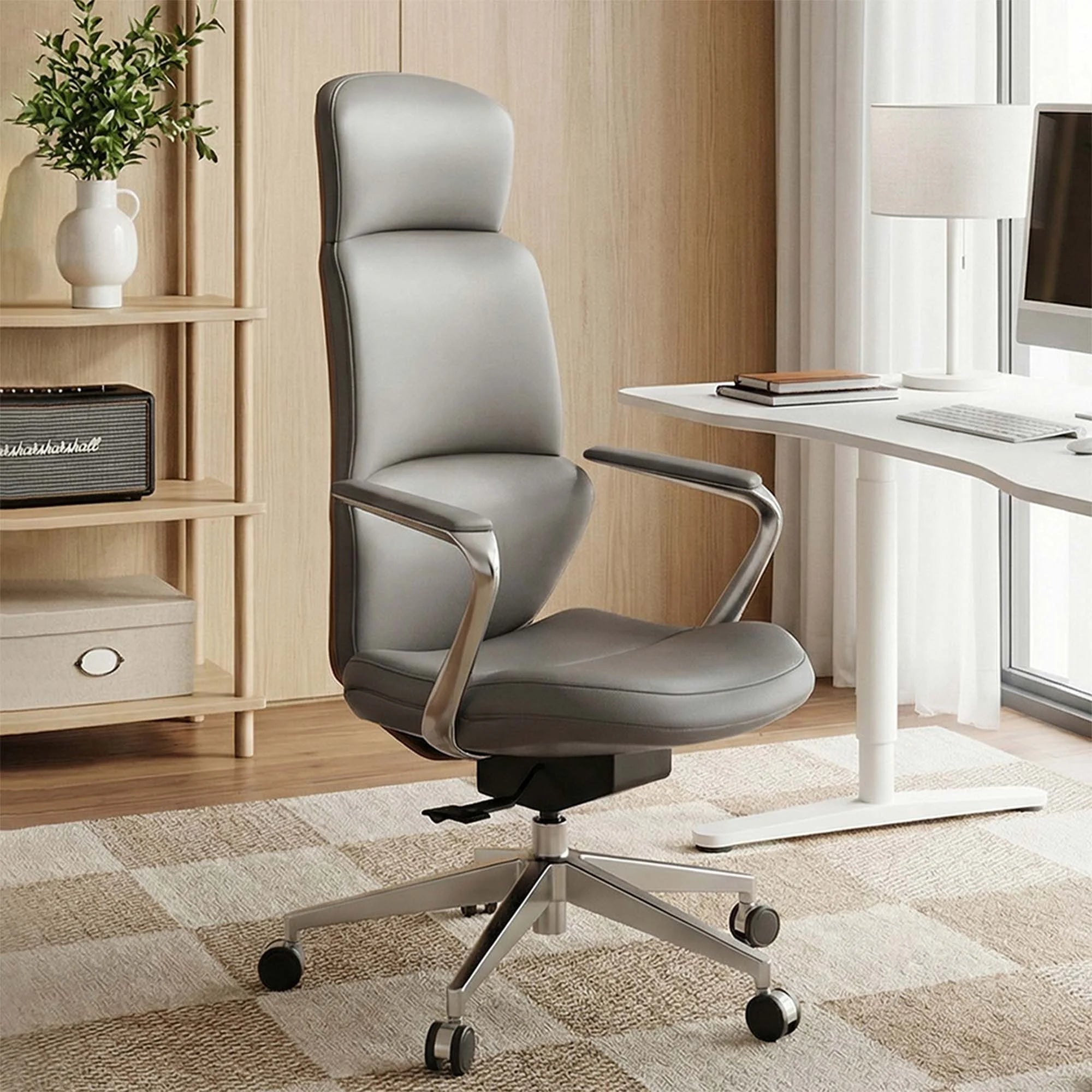 Nolan Leather Chair with Classic Design