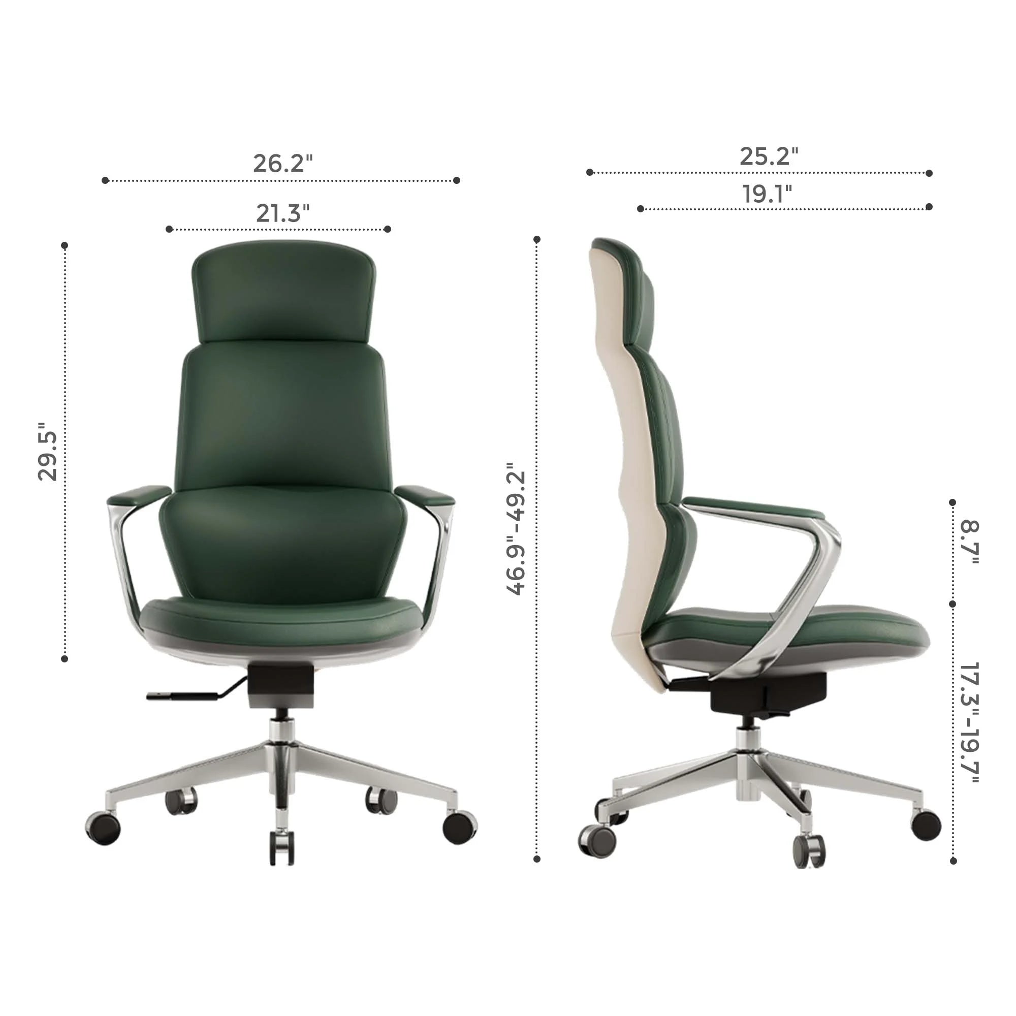 Nolan Leather Chair with Classic Design