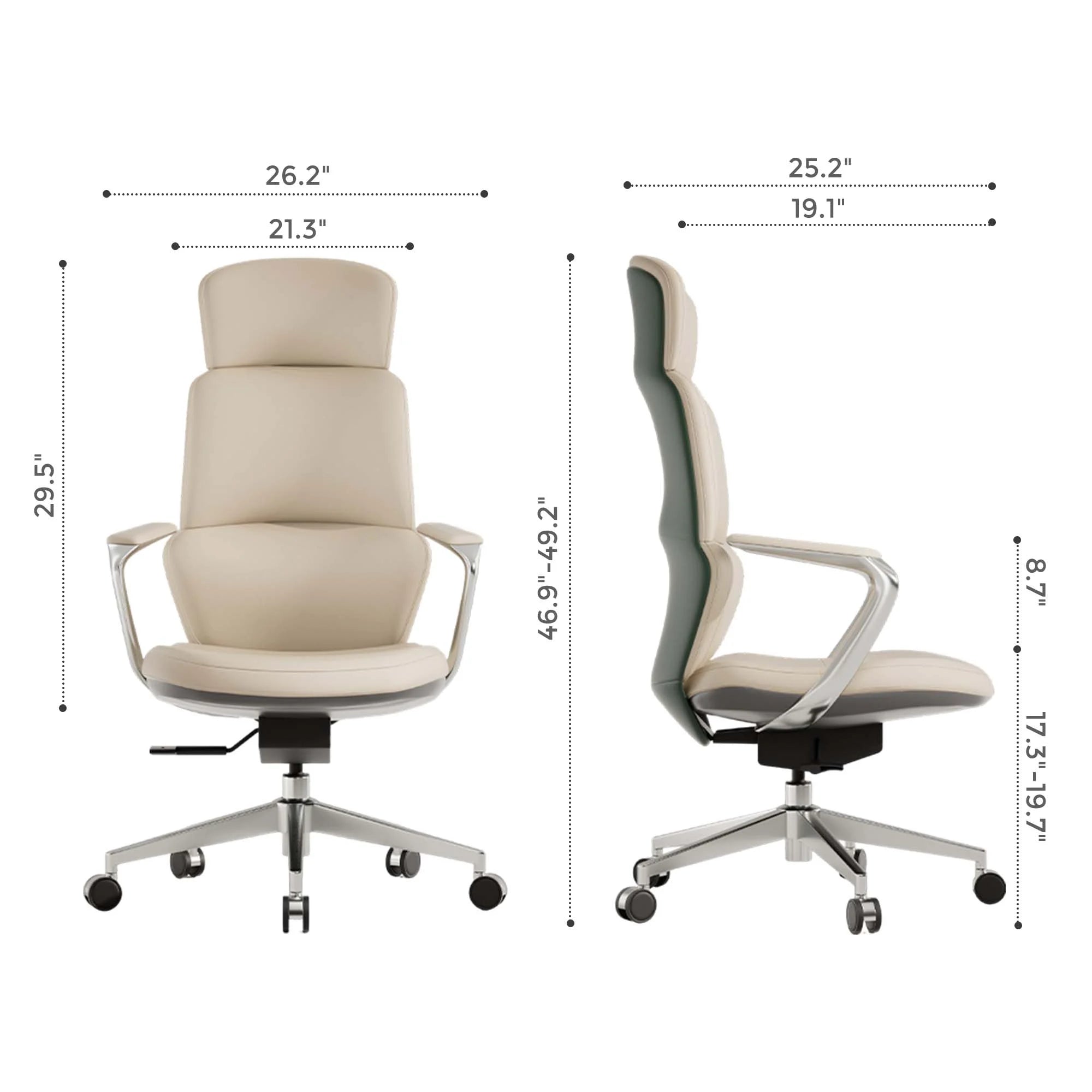 Nolan Leather Chair with Classic Design