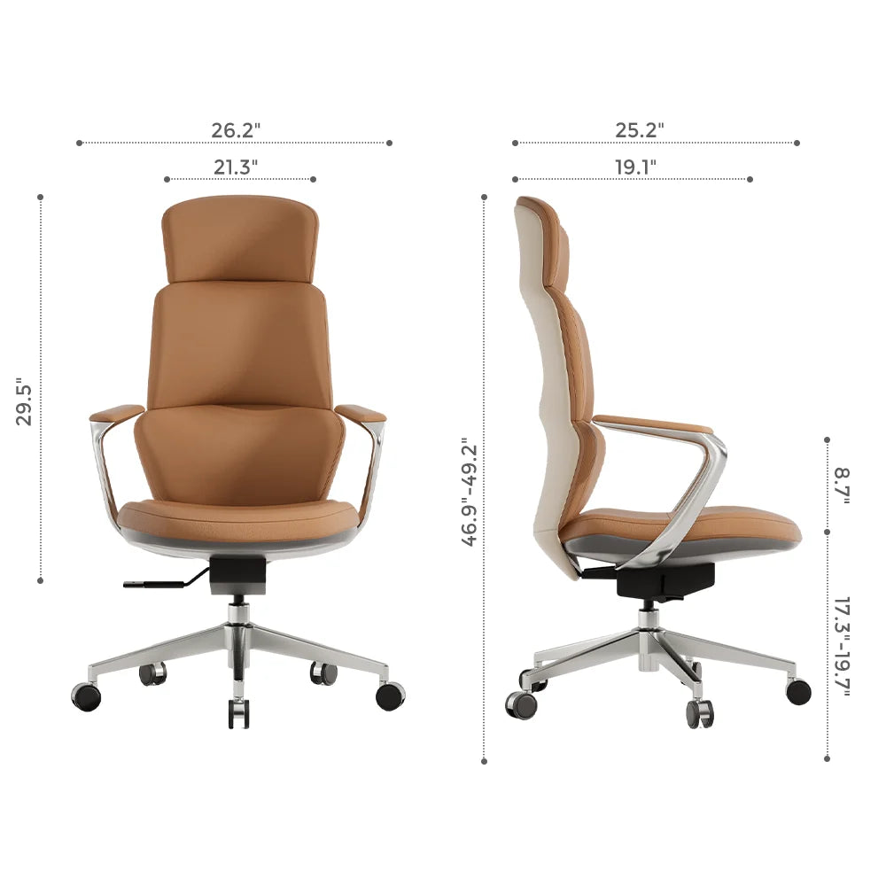 Nolan Leather Chair with Classic Design