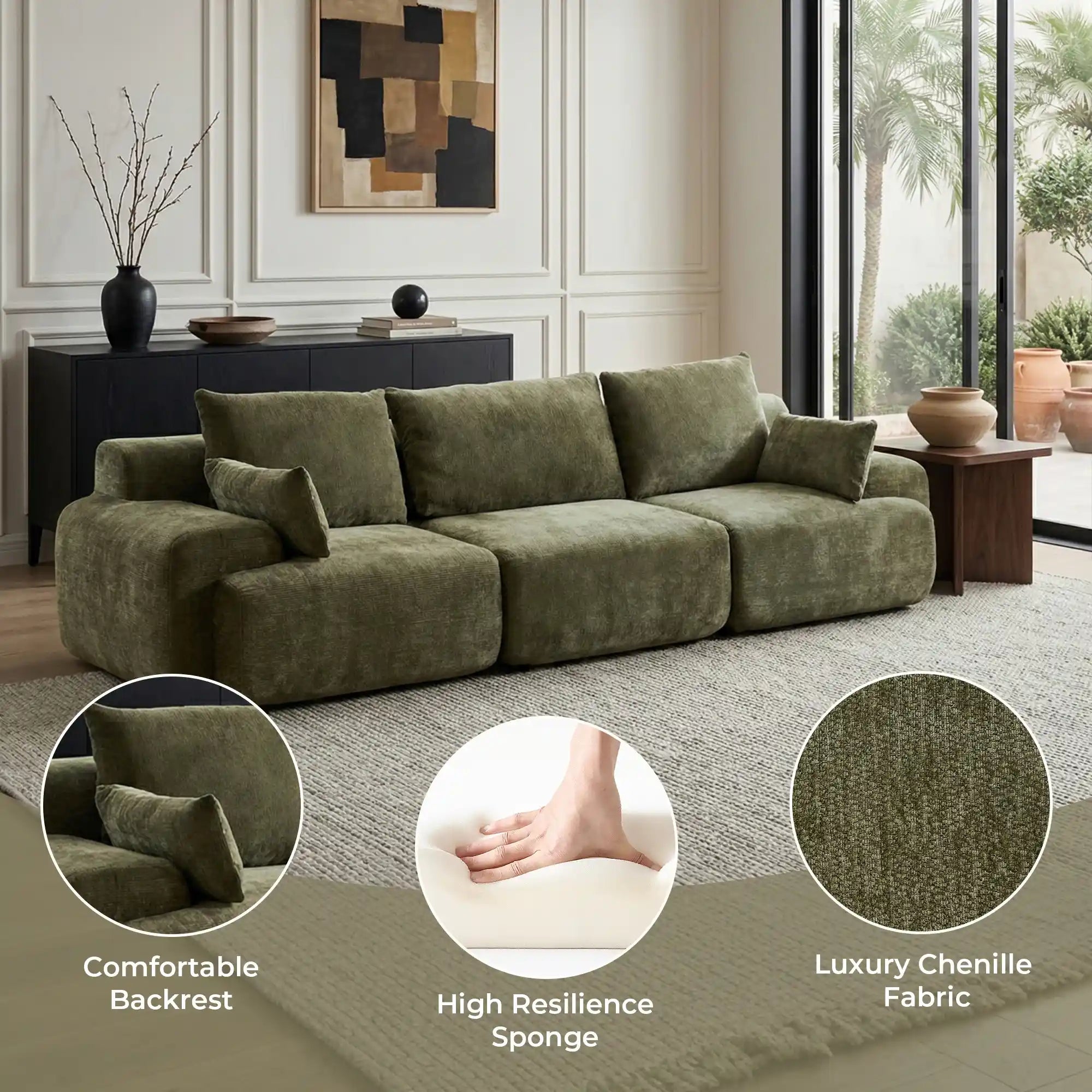 Zeus Modular Sectional Compressed Sofa