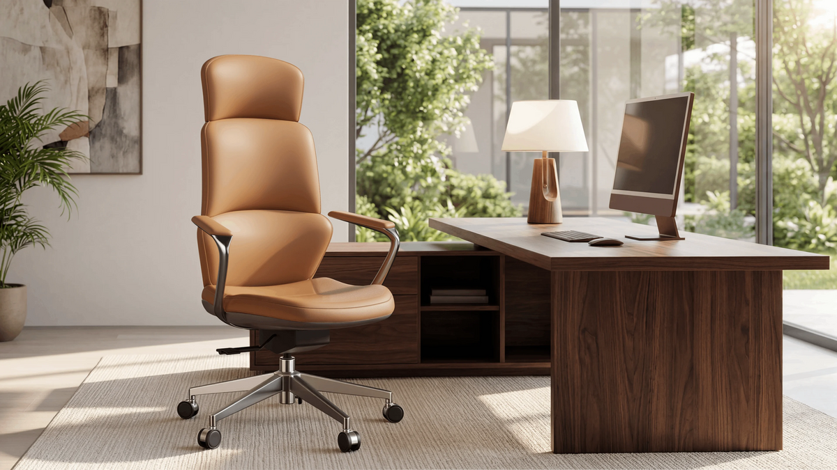 High-Back Leather Chairs