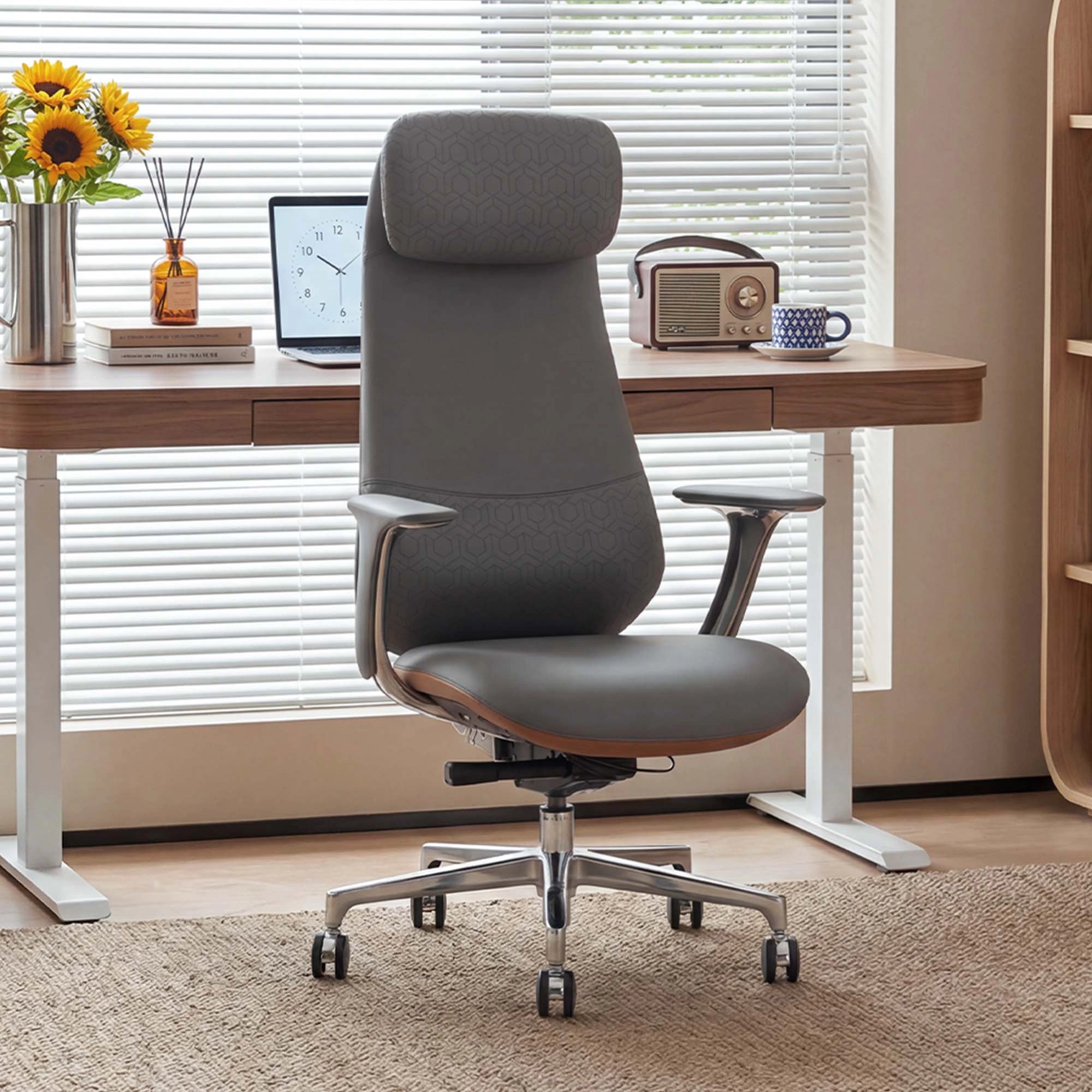 Nyla Leather Chair with Easy Adjustment