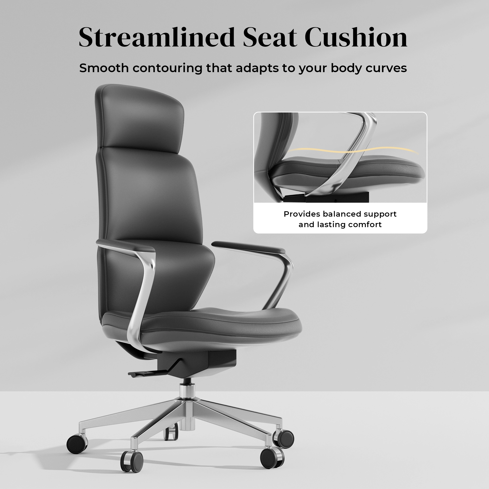 Nolan Leather Chair with Classic Design