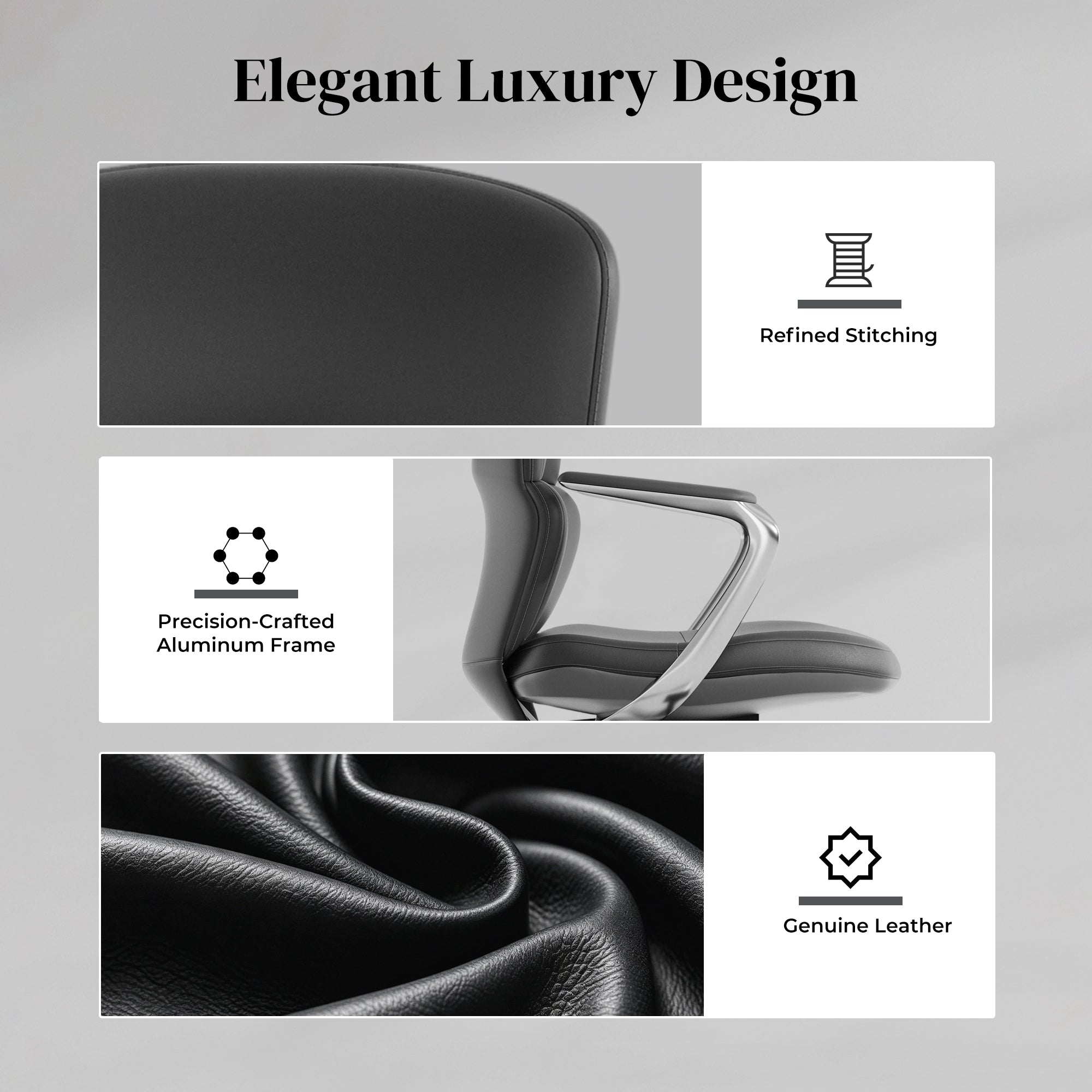 Nolan Leather Chair with Classic Design