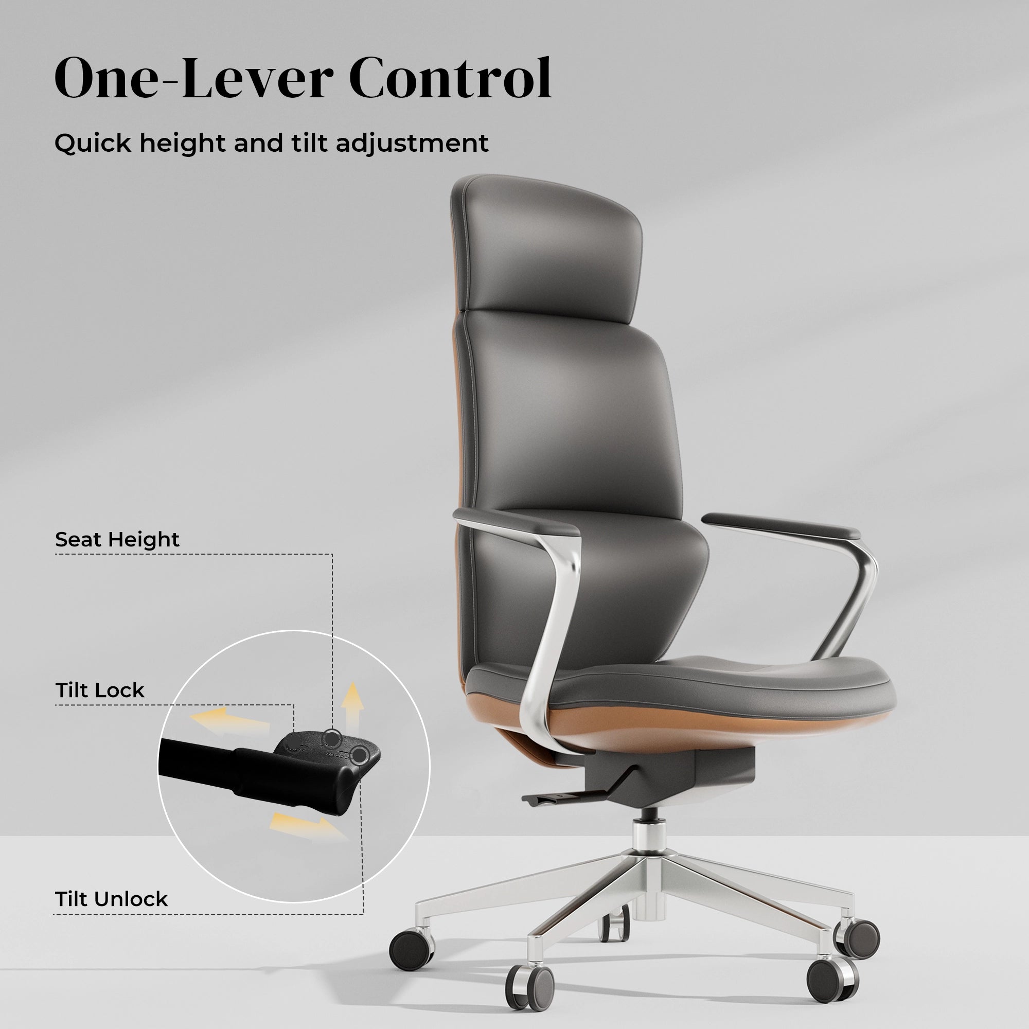 Nolan Leather Chair with Classic Design