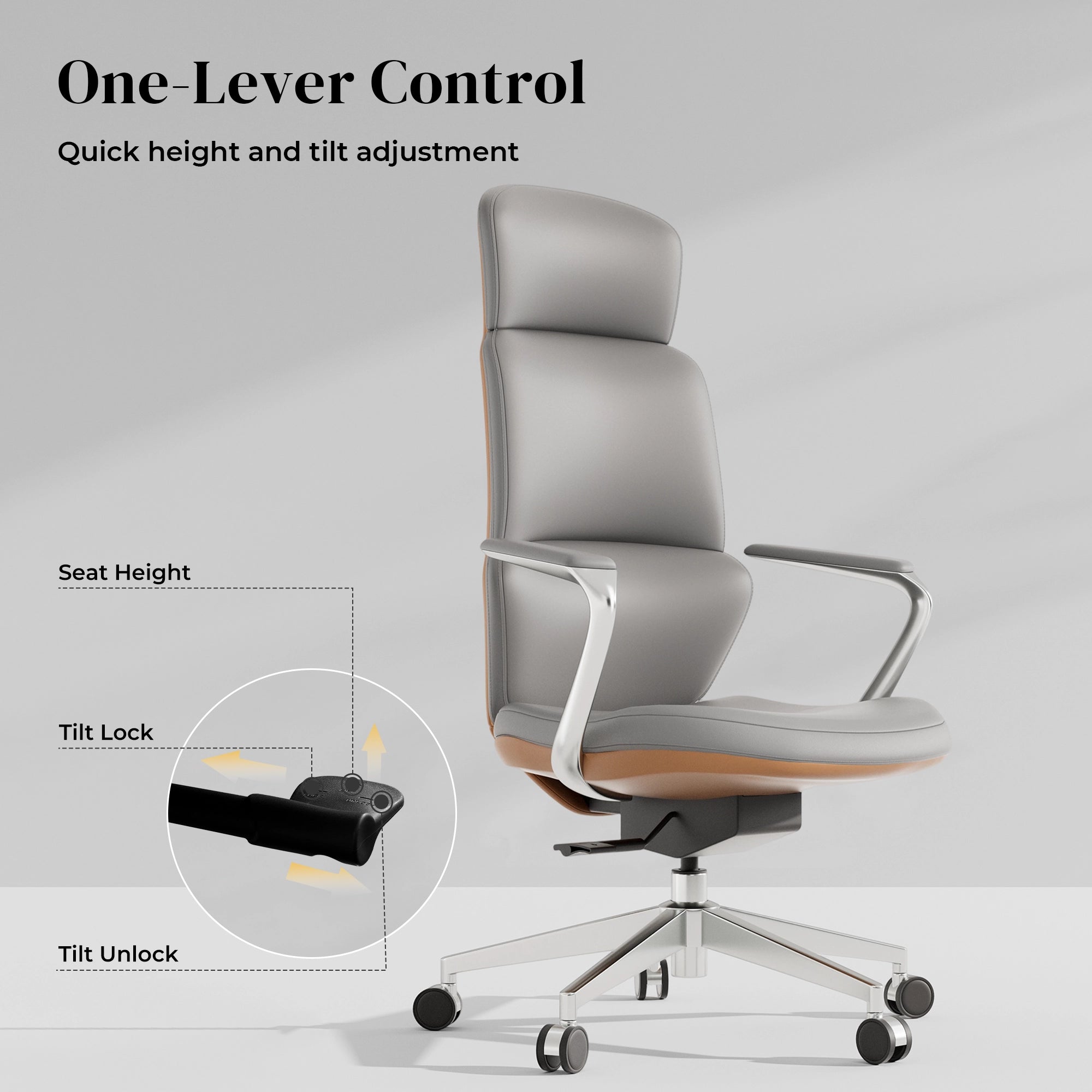 Nolan Leather Chair with Classic Design