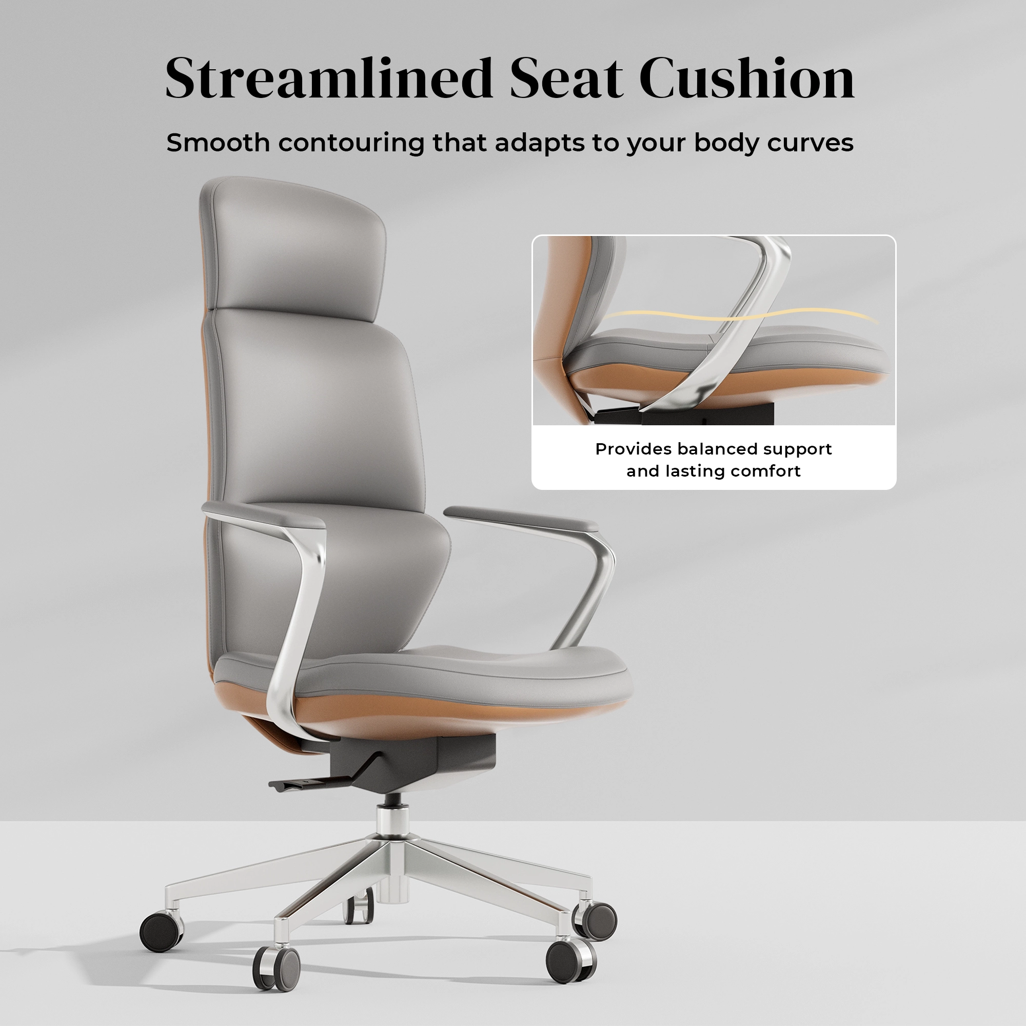 Nolan Leather Chair with Classic Design