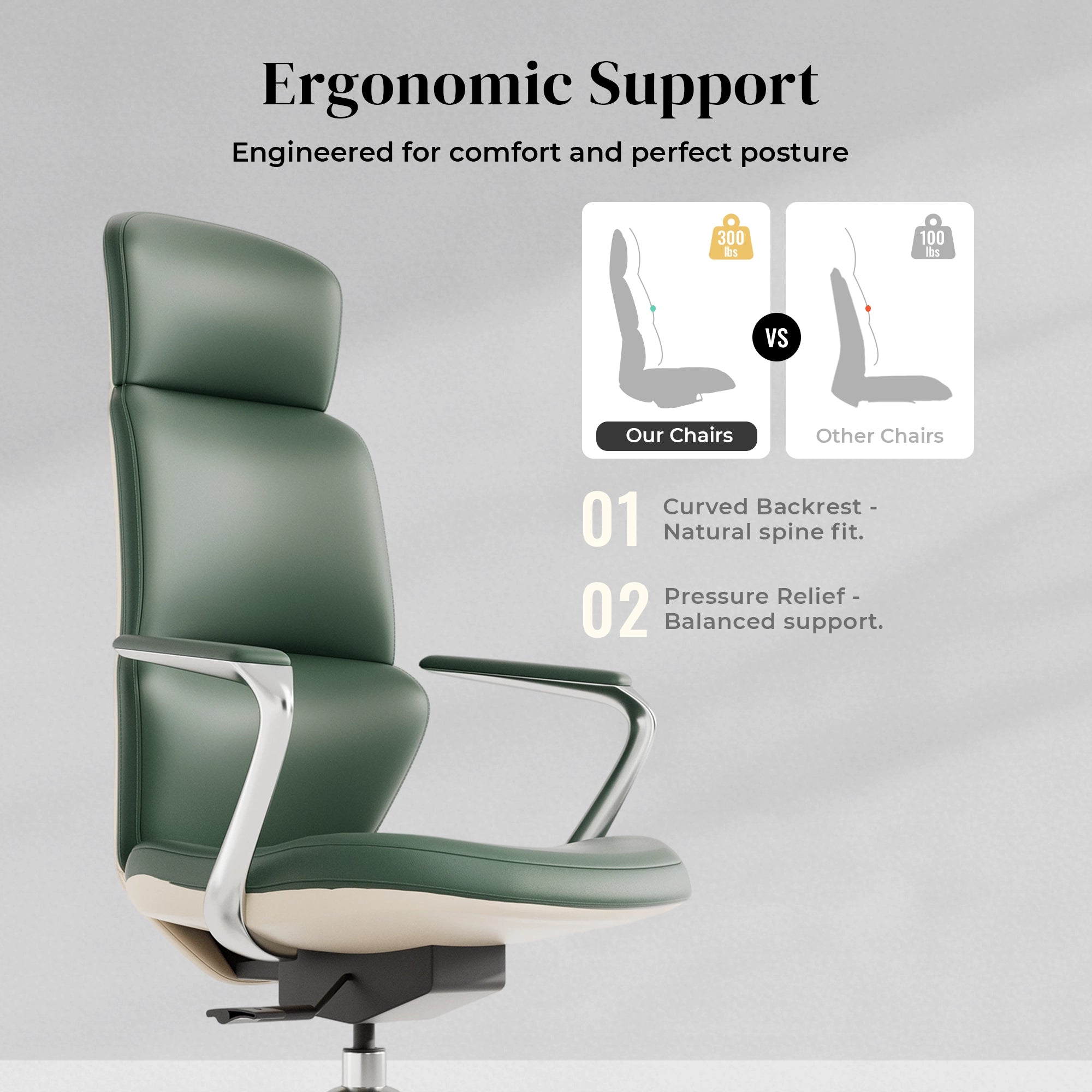Nolan Leather Chair with Classic Design