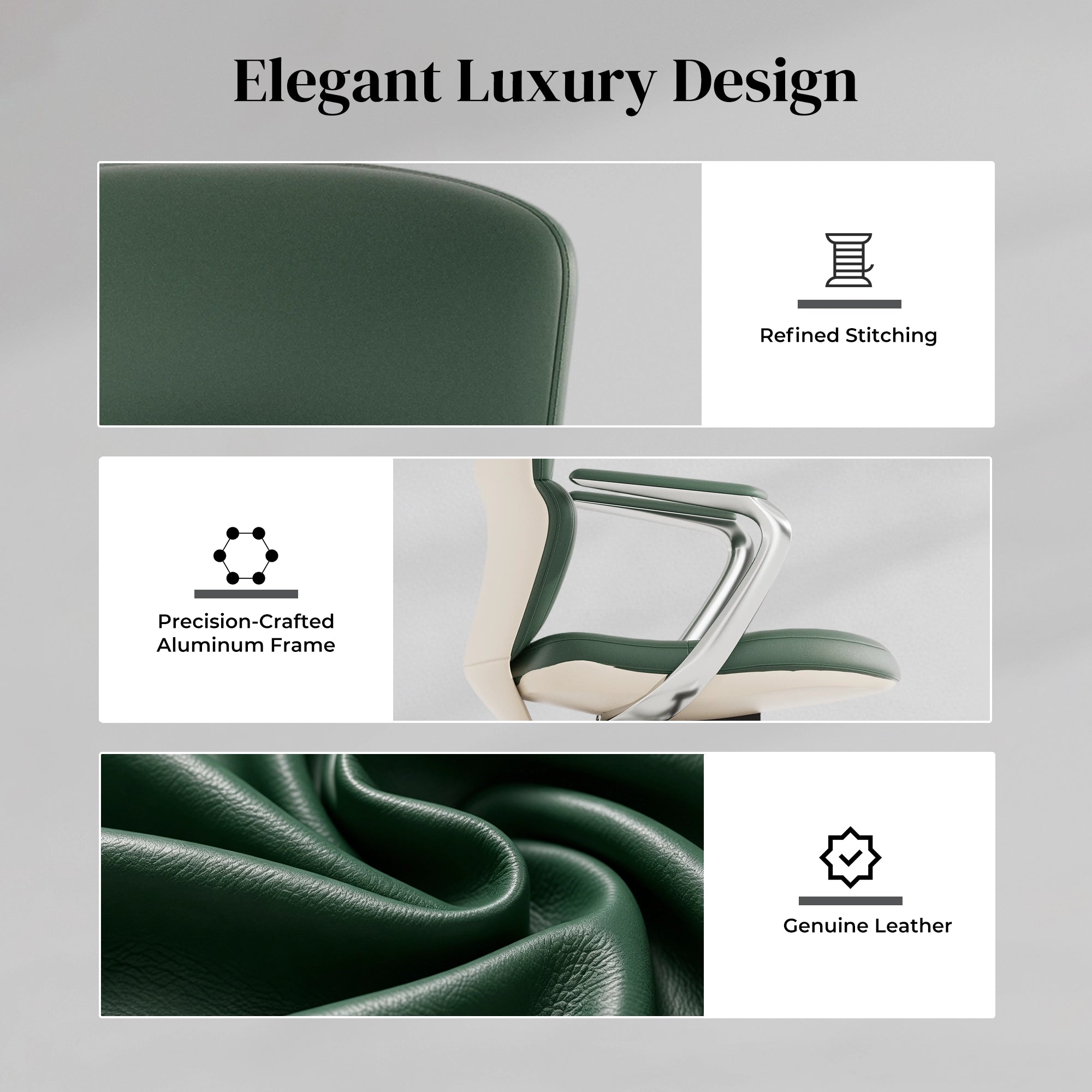 Nolan Leather Chair with Classic Design