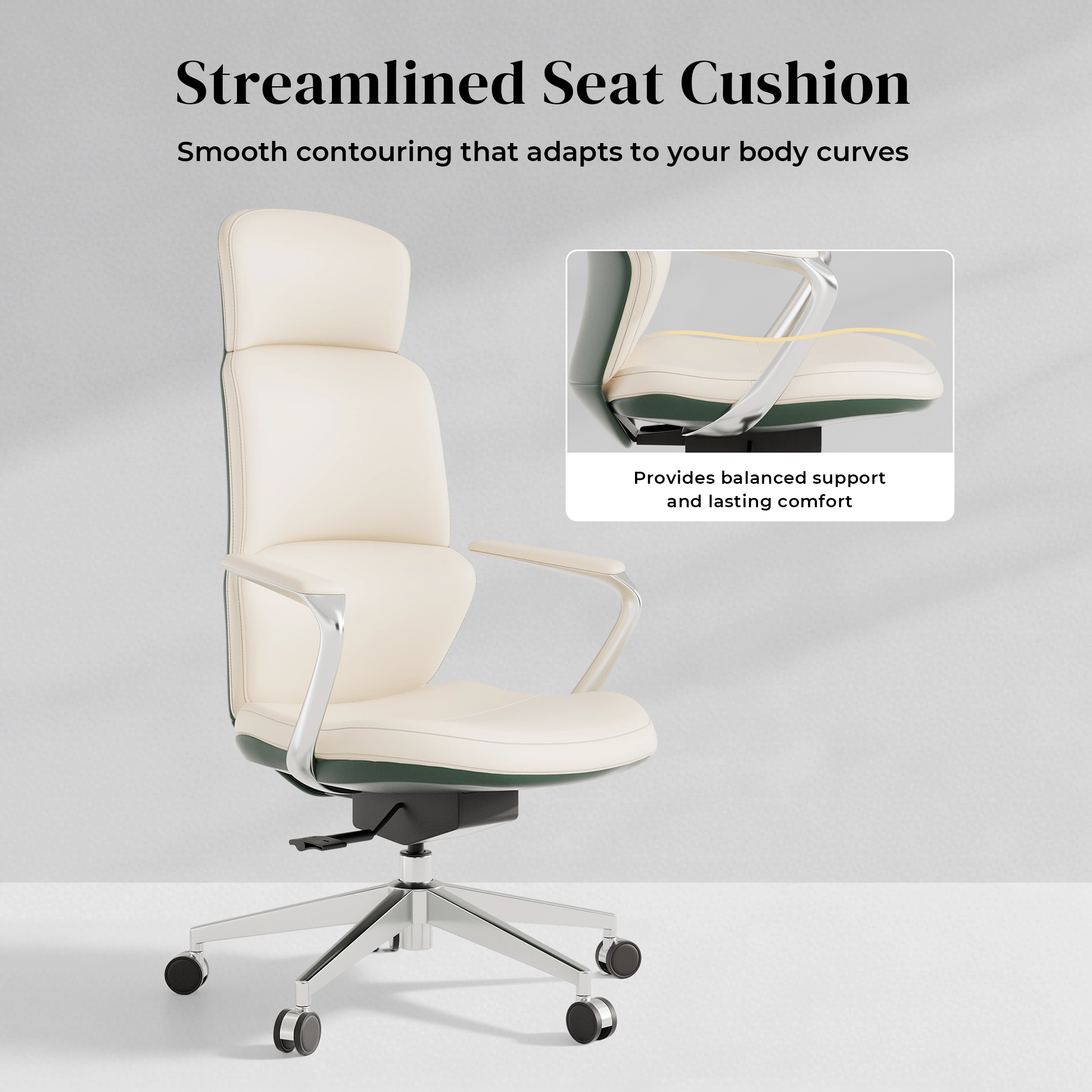 Nolan Leather Chair with Classic Design