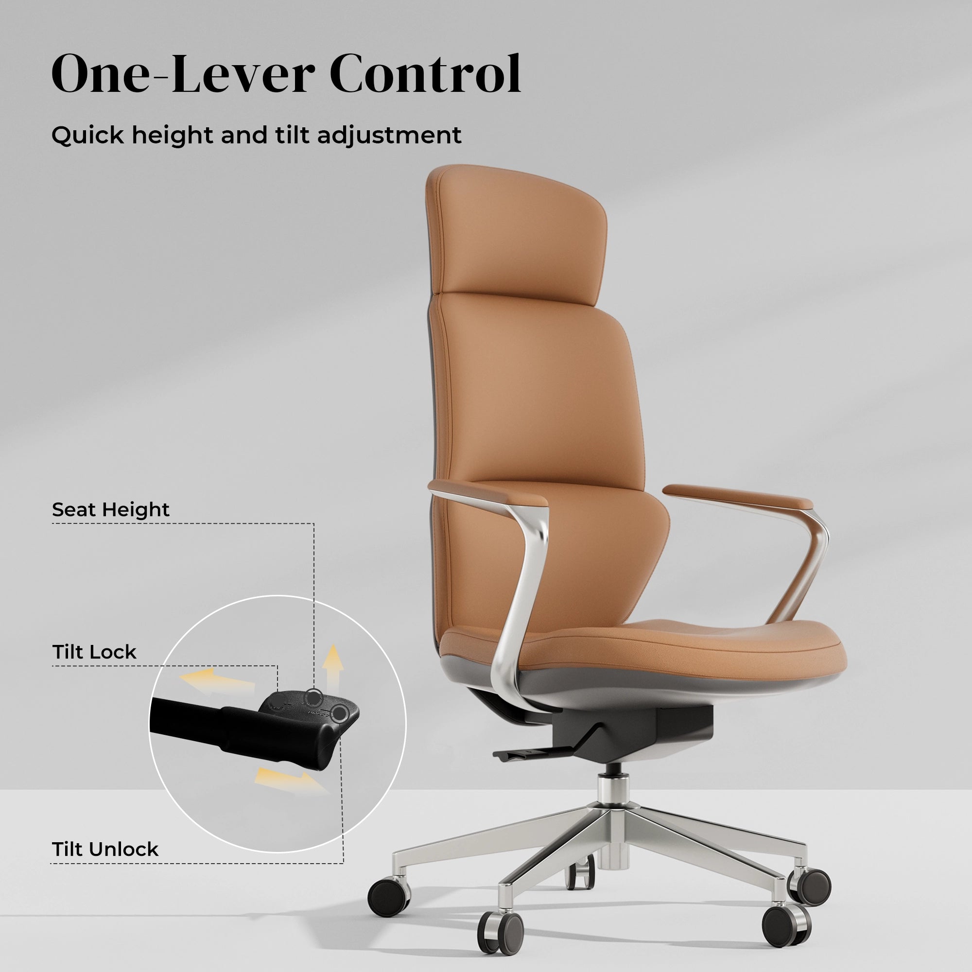 Nolan Leather Chair with Classic Design
