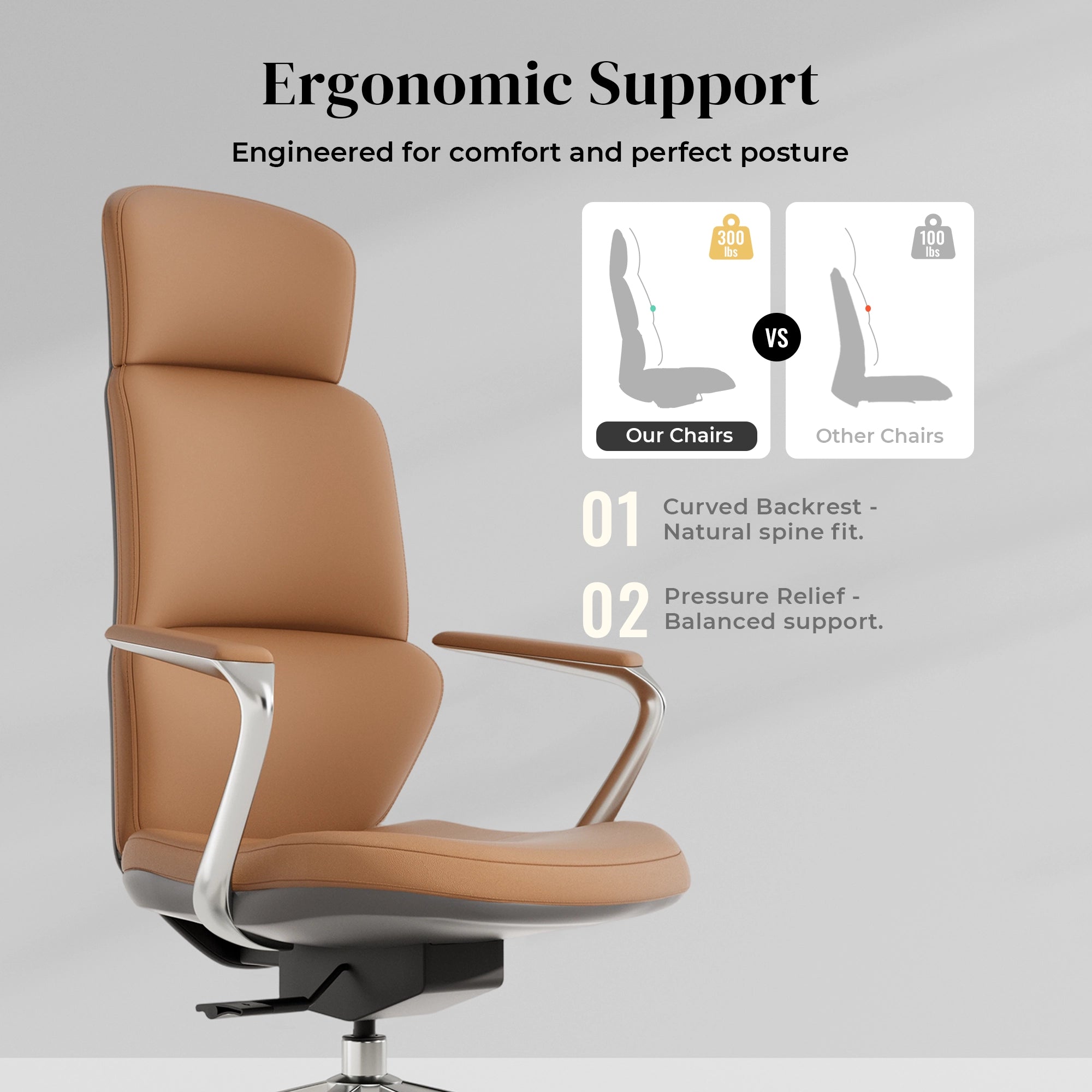 Nolan Leather Chair with Classic Design