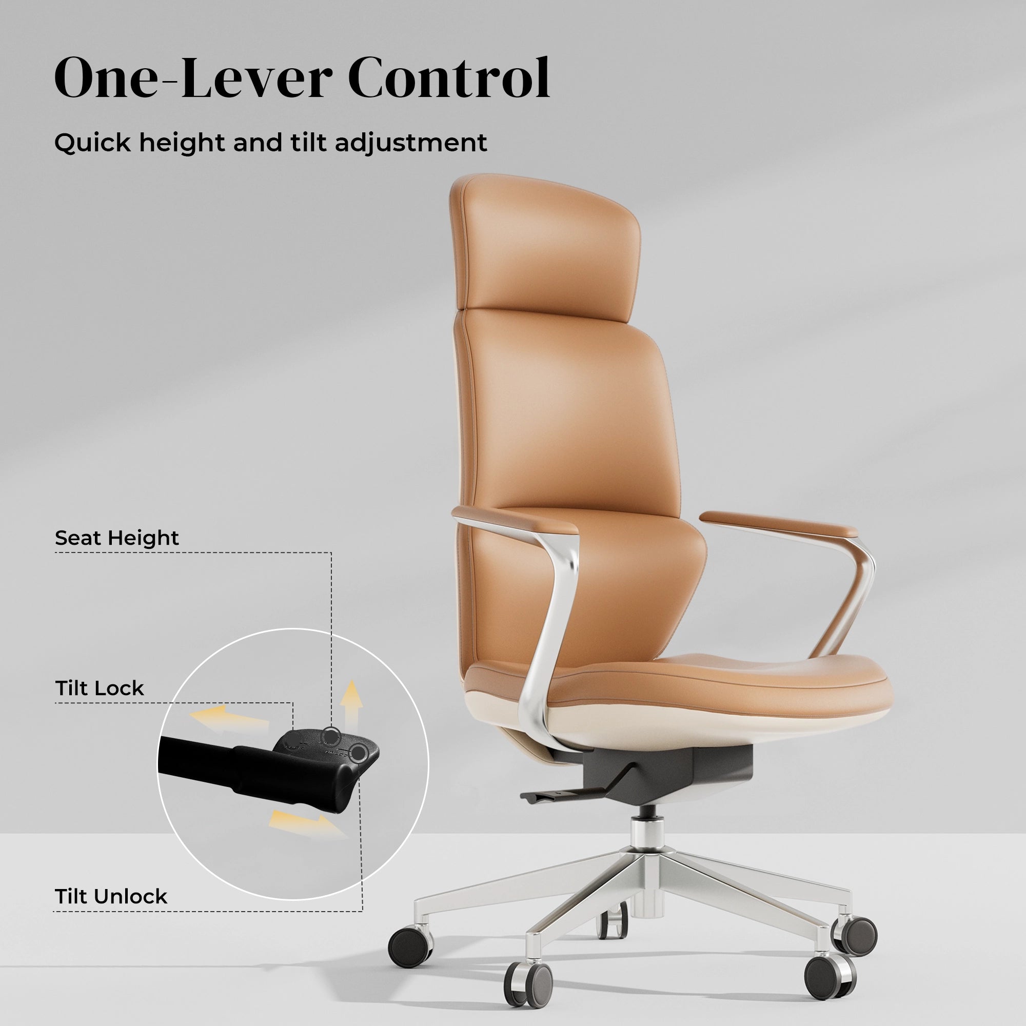 Nolan Leather Chair with Classic Design