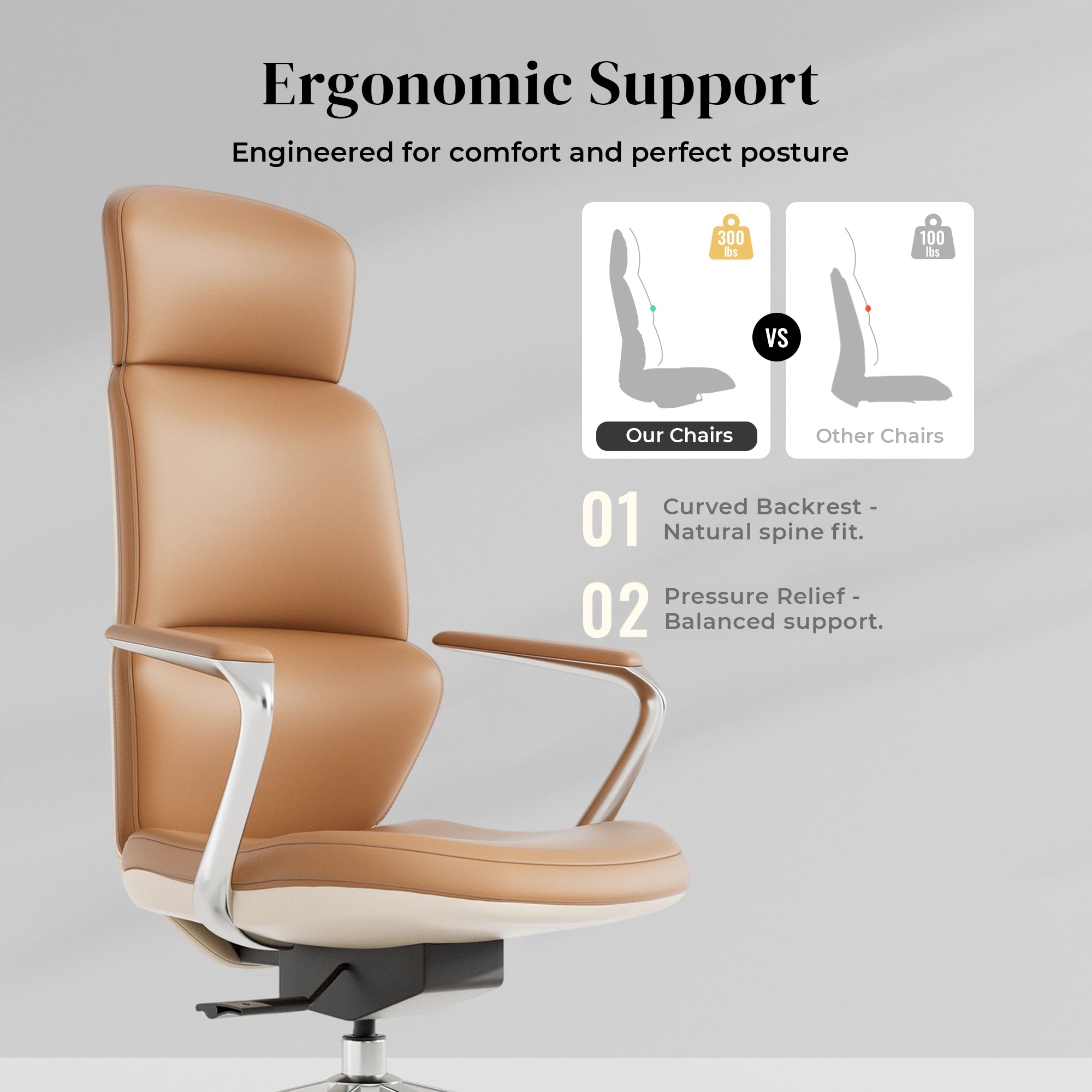 Nolan Leather Chair with Classic Design