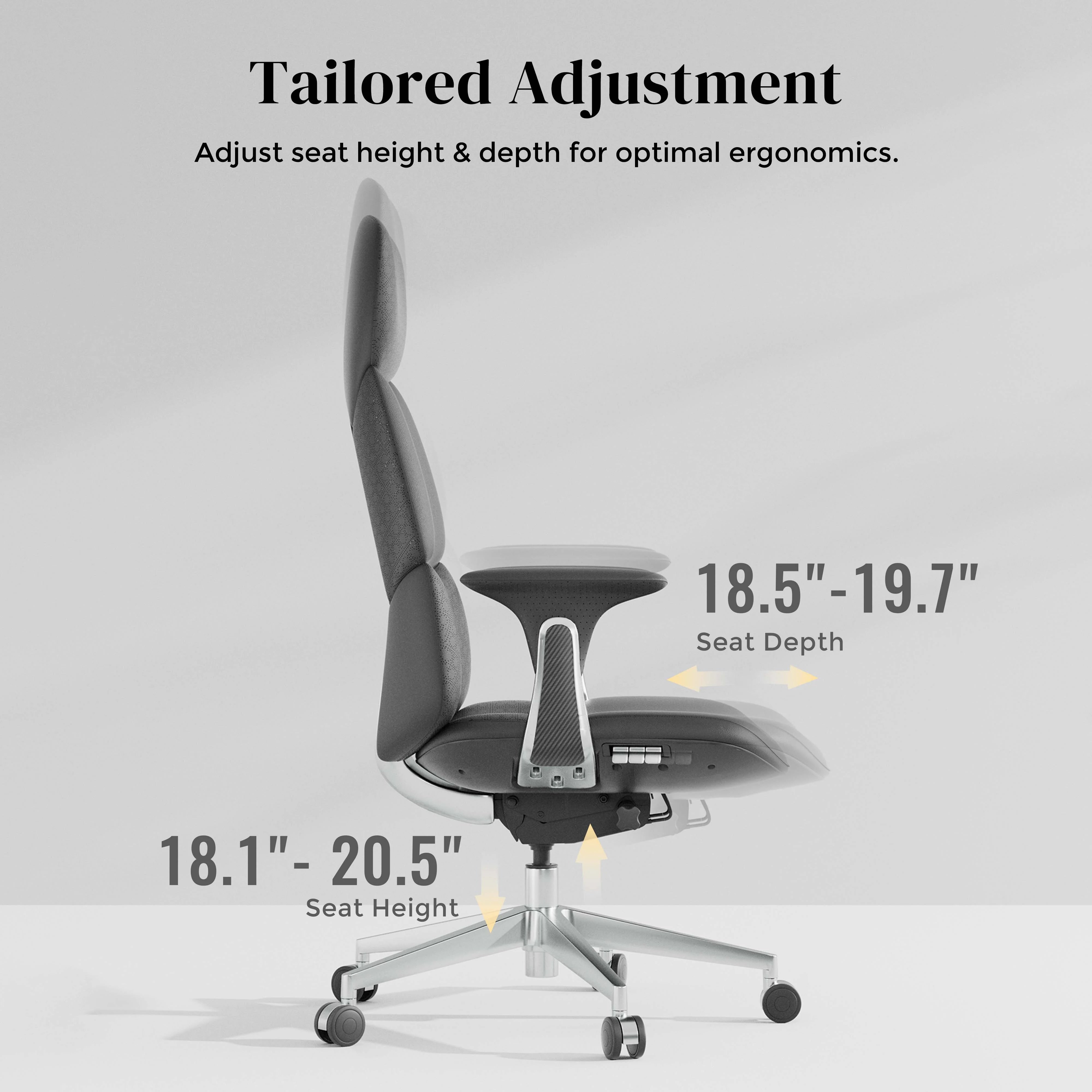 Nyla Leather Chair with Easy Adjustment