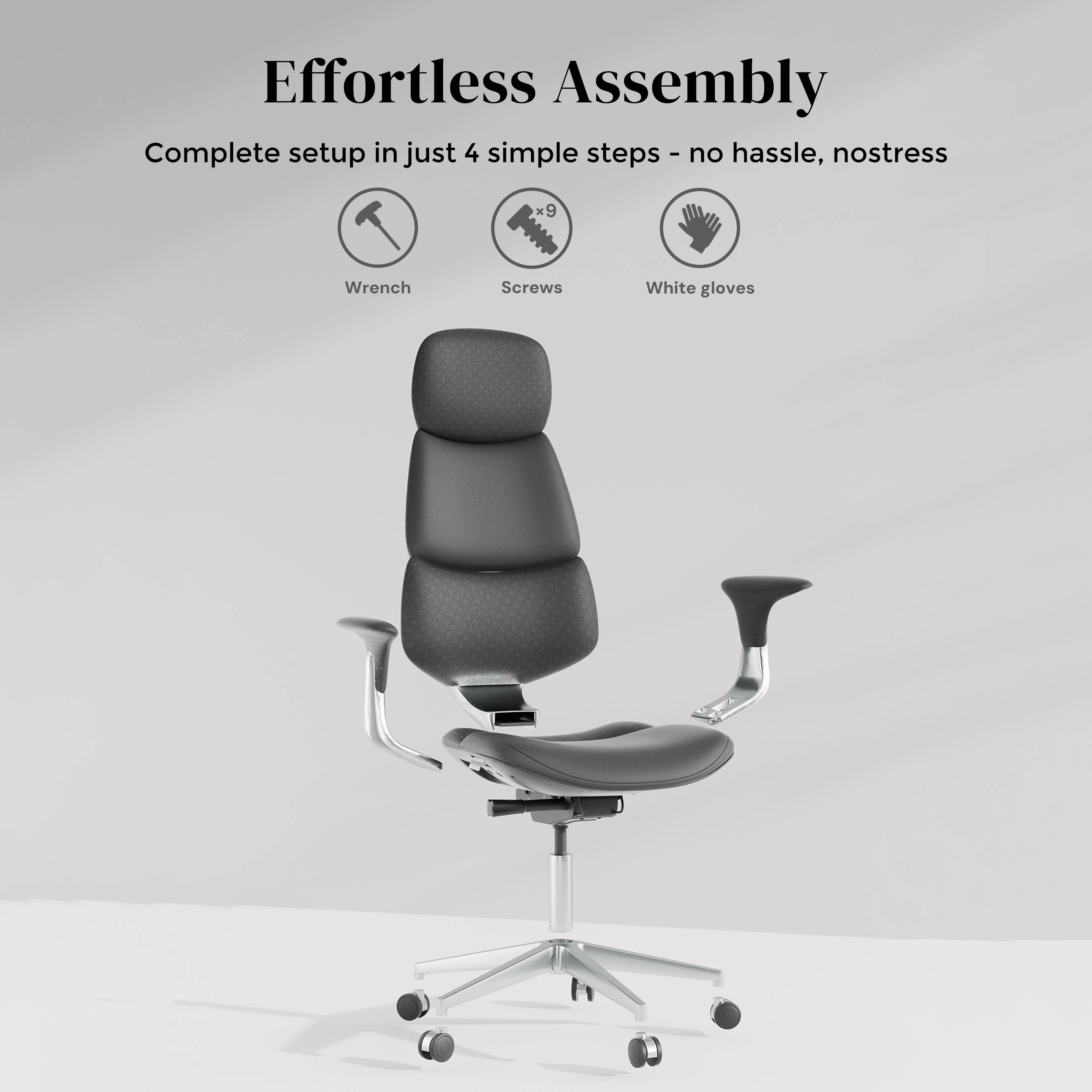 Nyla Leather Chair with Easy Adjustment