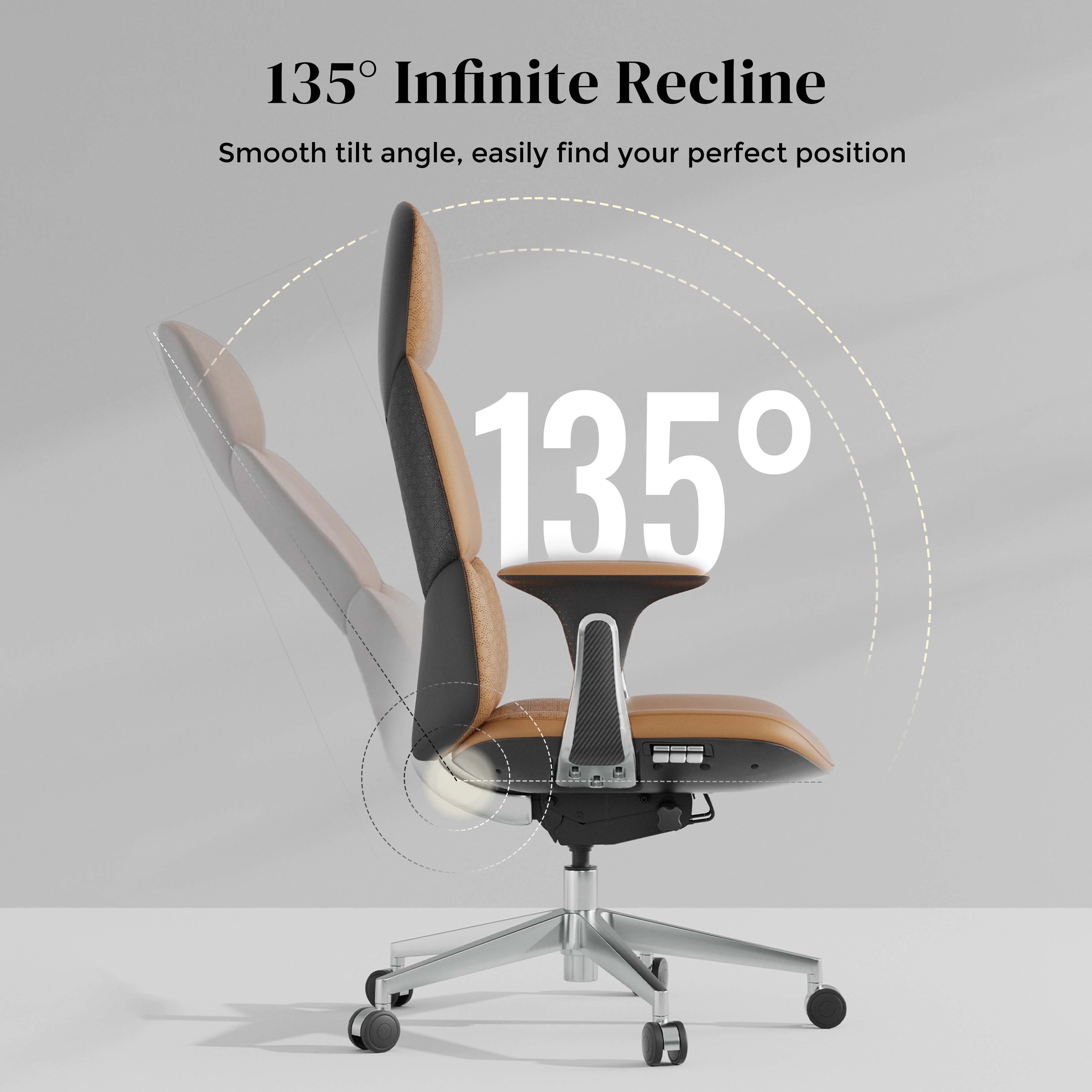 Nyla Leather Chair with Easy Adjustment