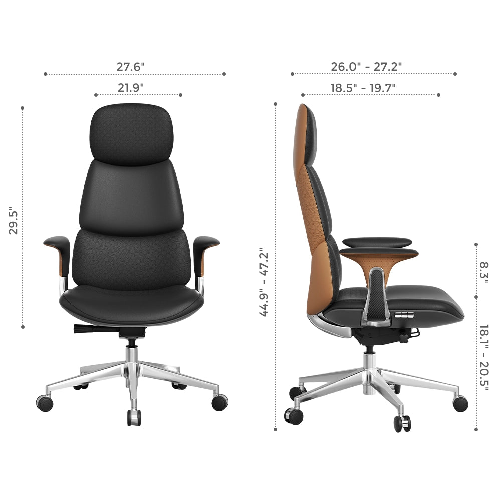 Nolan Leather Chair with Classic Design