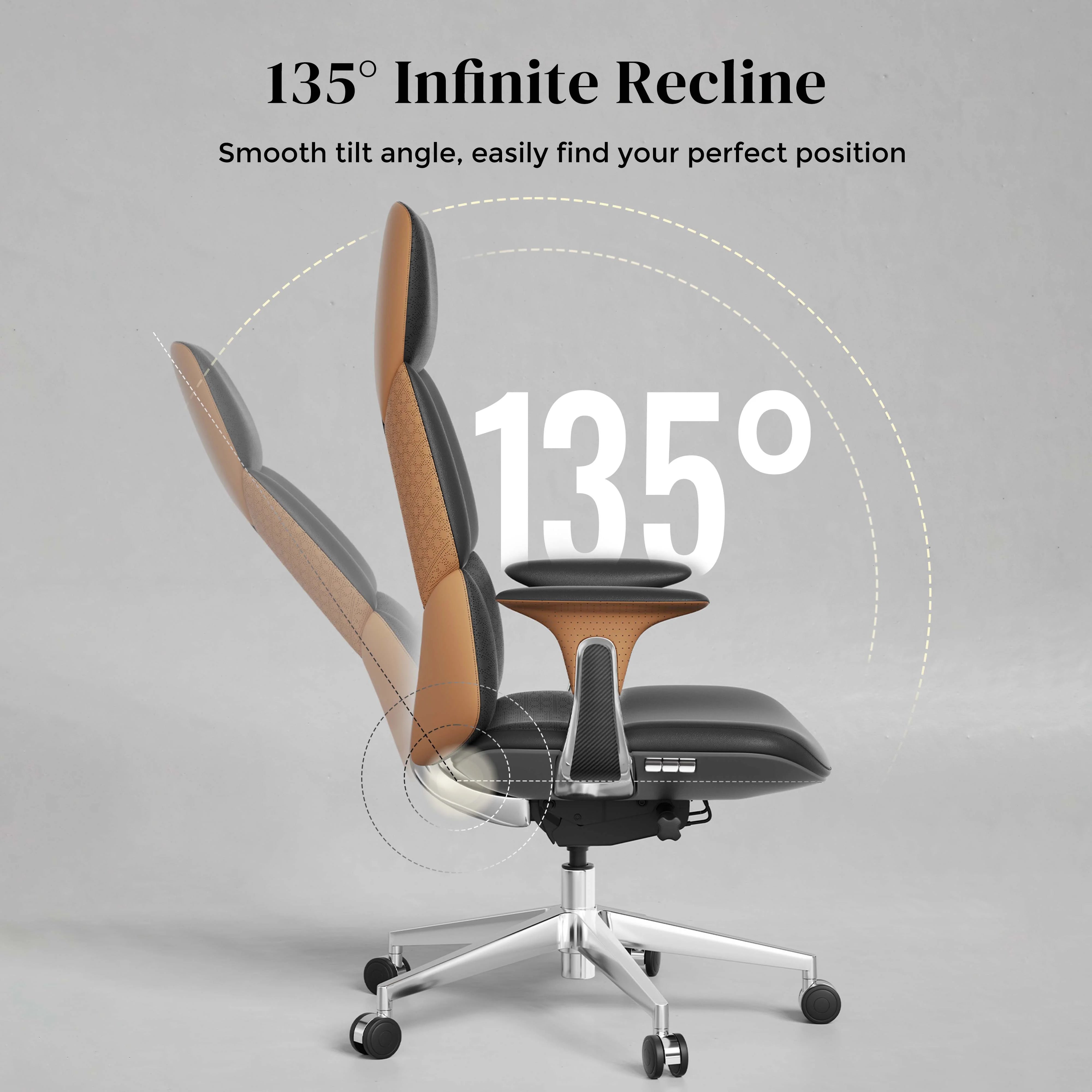 Nyla Leather Chair with Easy Adjustment