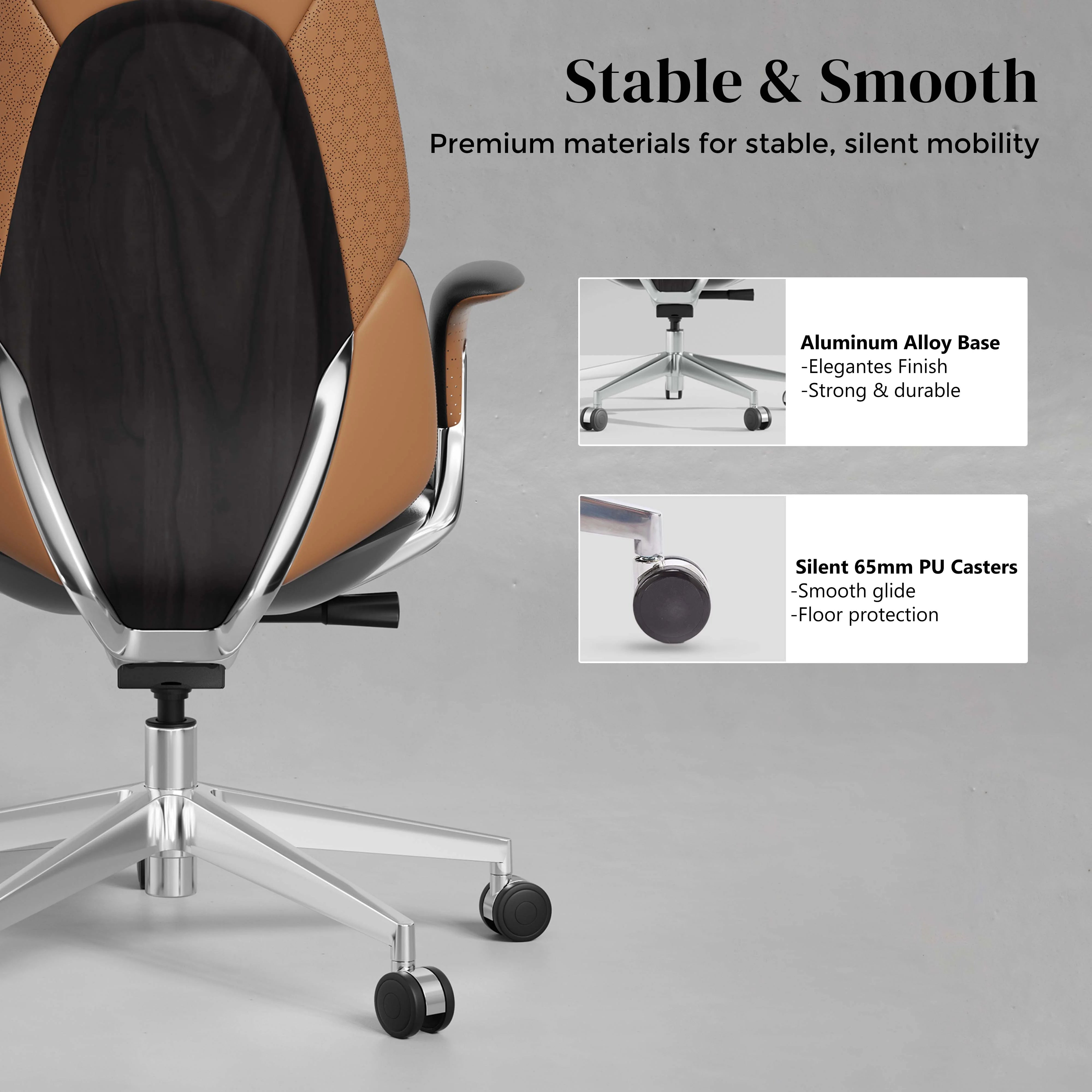Nyla Leather Chair with Easy Adjustment