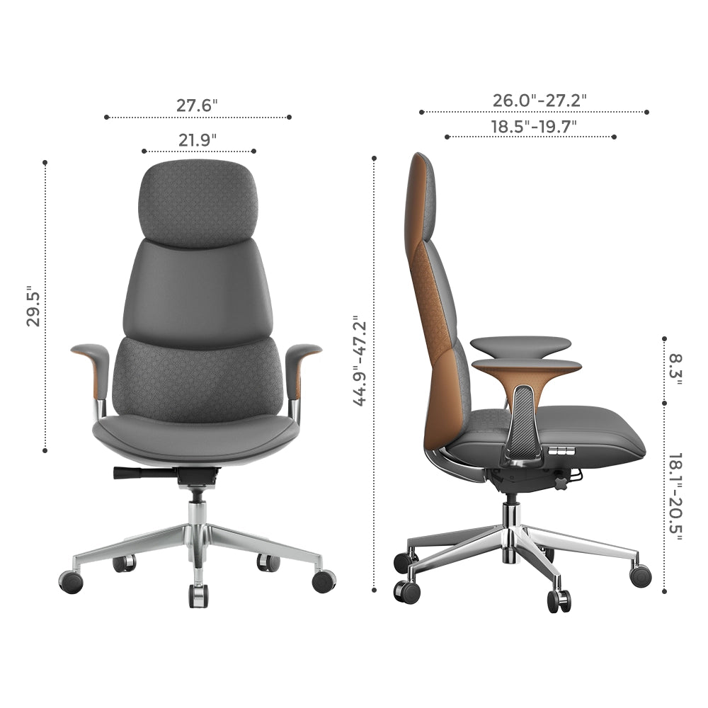 Nolan Leather Chair with Classic Design