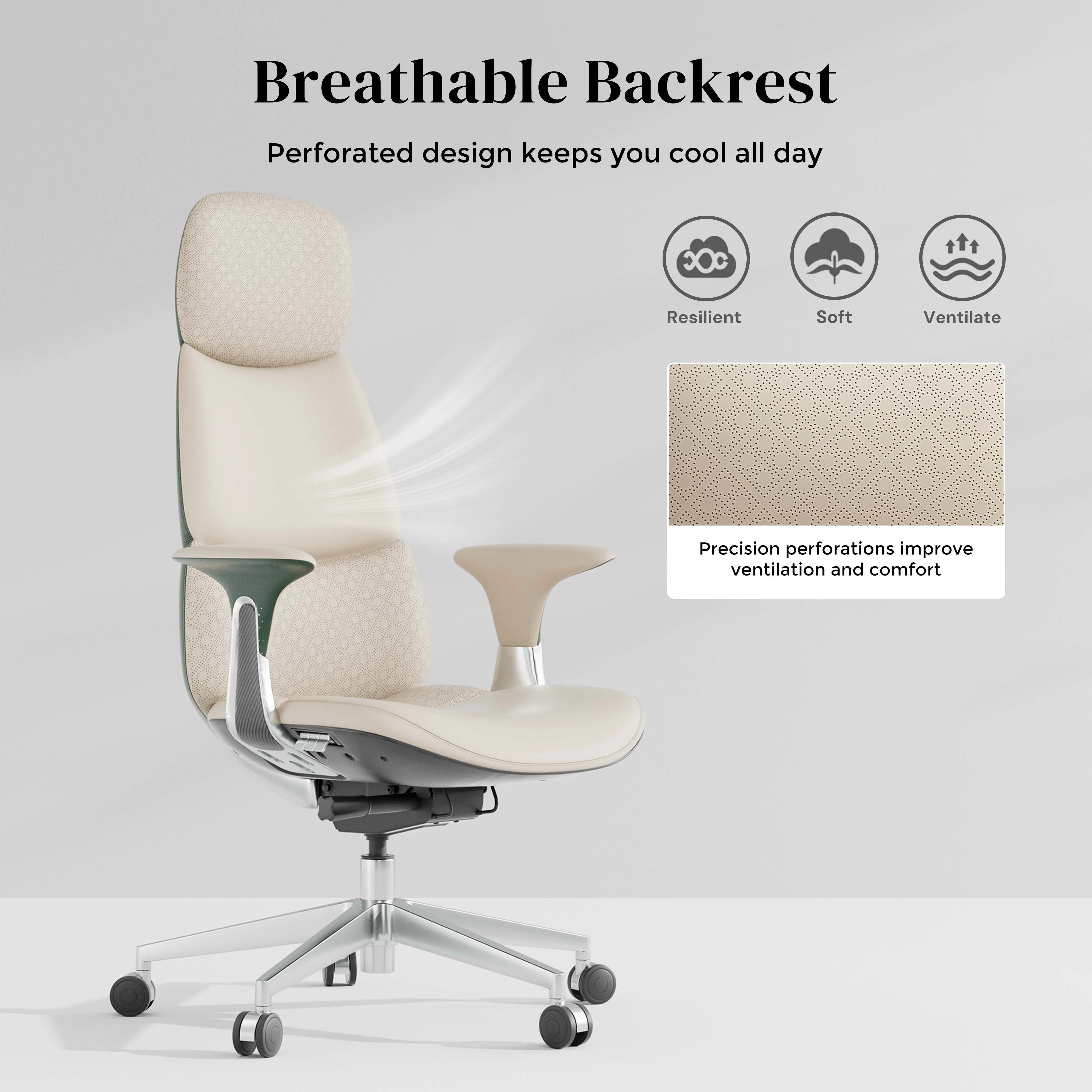 Nyla Leather Chair with Easy Adjustment