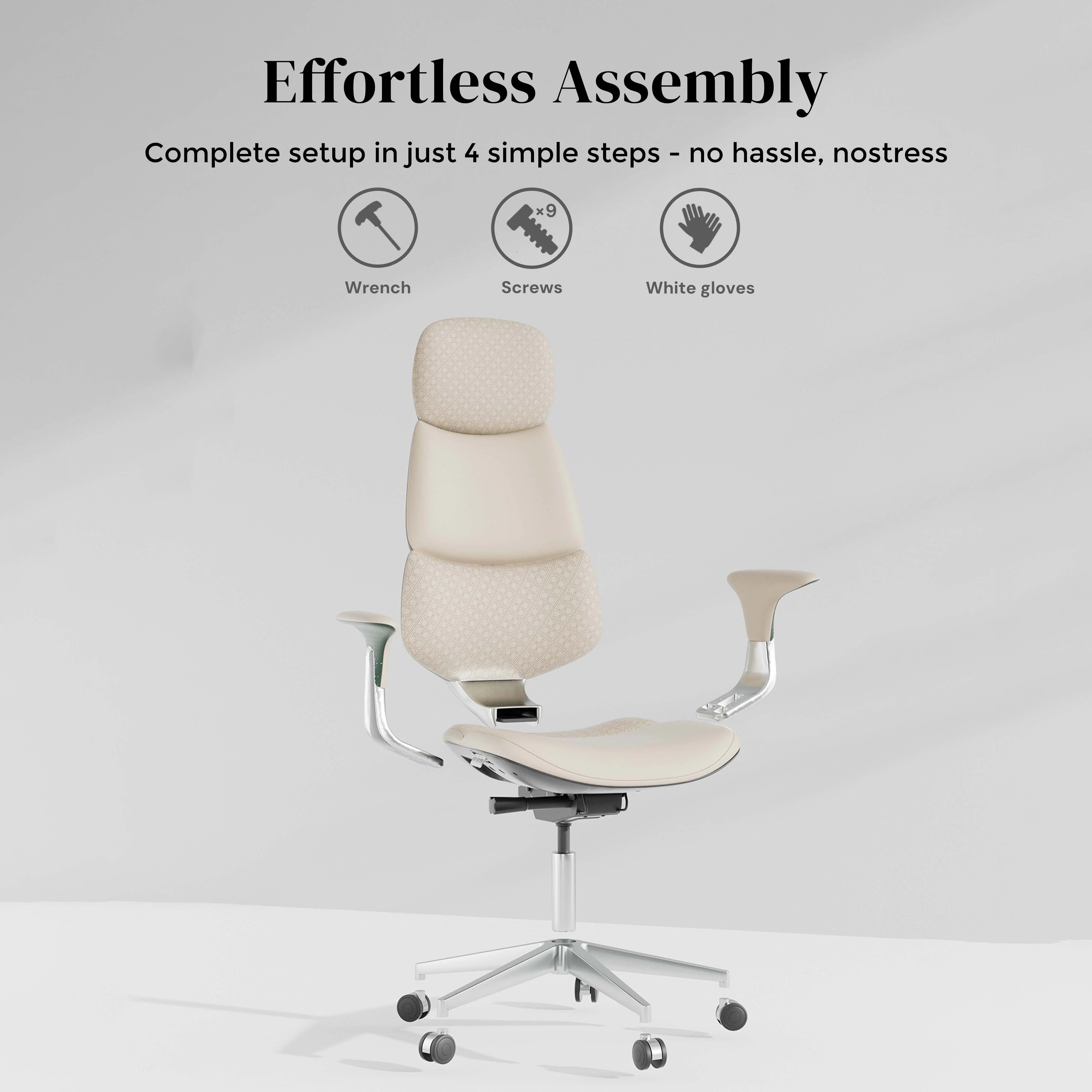 Nyla Leather Chair with Easy Adjustment