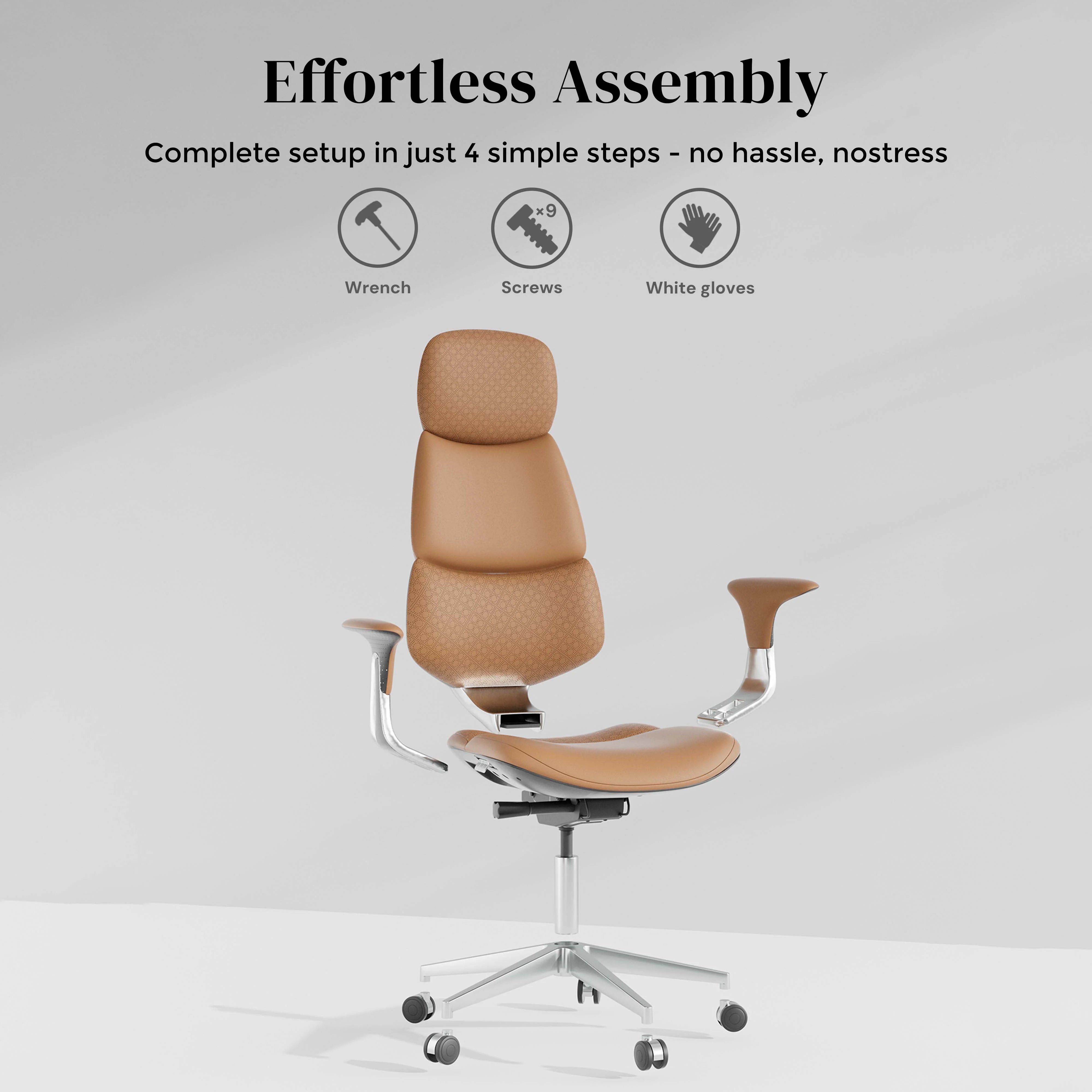 Nyla Leather Chair with Easy Adjustment