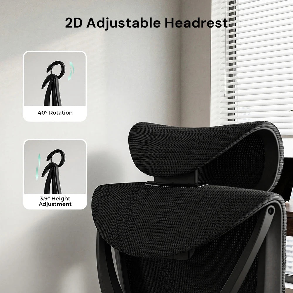 Welax-S7 Ergonomic Office Chair with Three-Button Adjustment