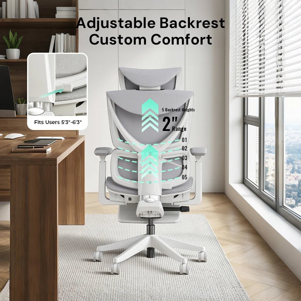 Welax-S7 Ergonomic Office Chair with Three-Button Adjustment