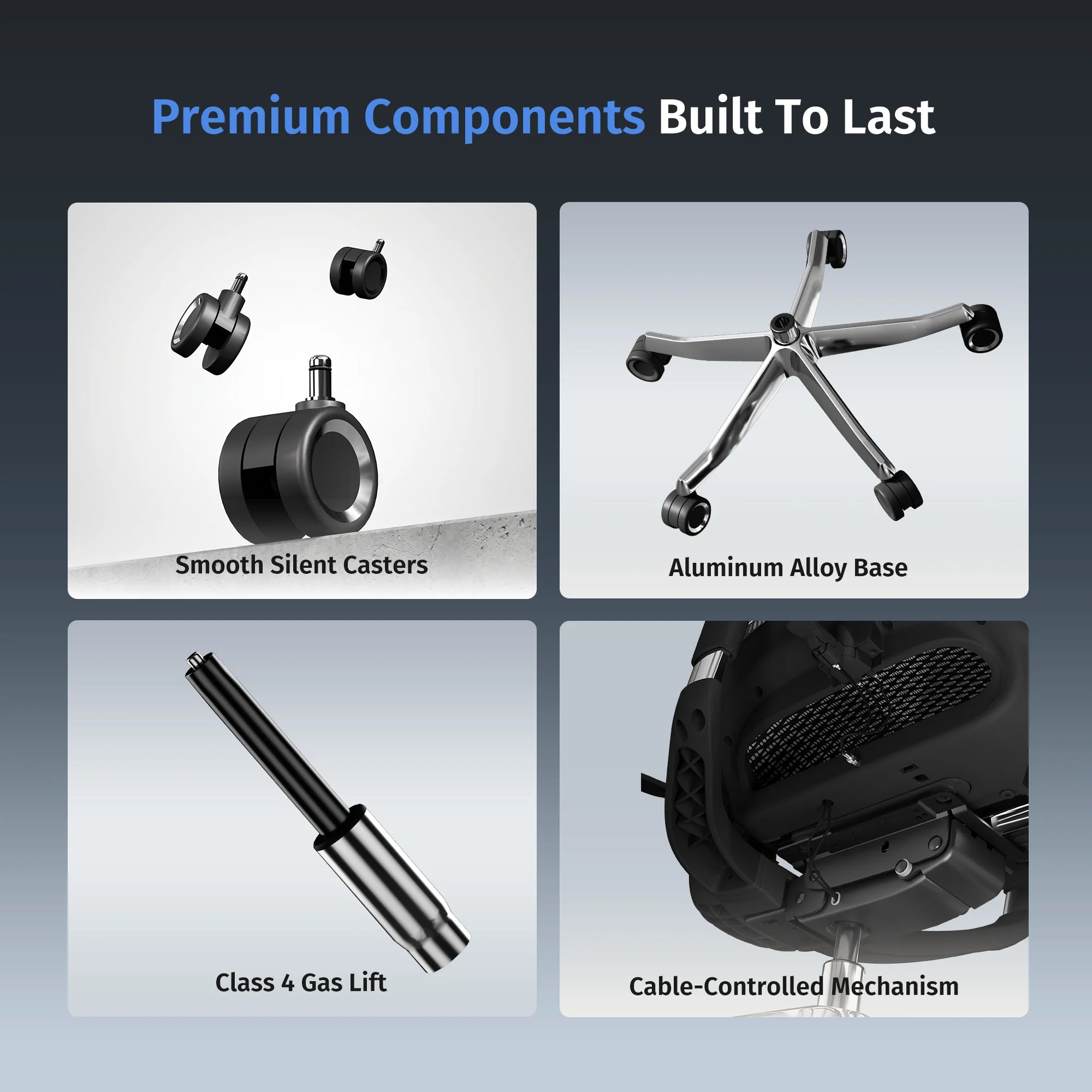 Welax-S9 Pro Ergonomic Office Chair with One-Touch Adjustment