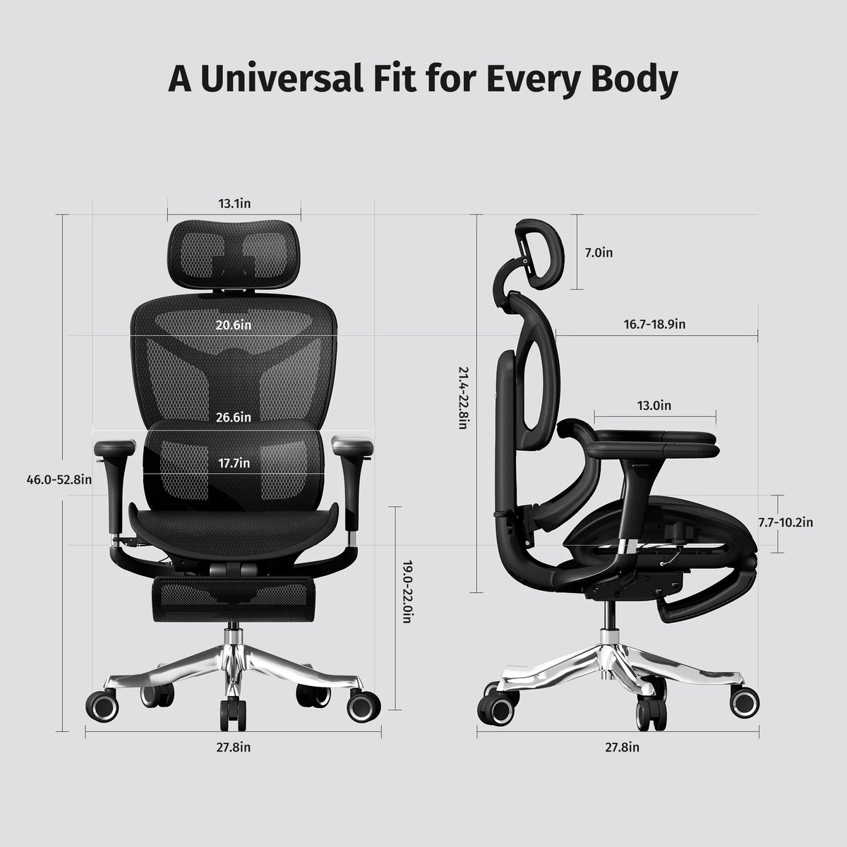 Welax-S9 Pro Ergonomic Office Chair with One-Touch Adjustment