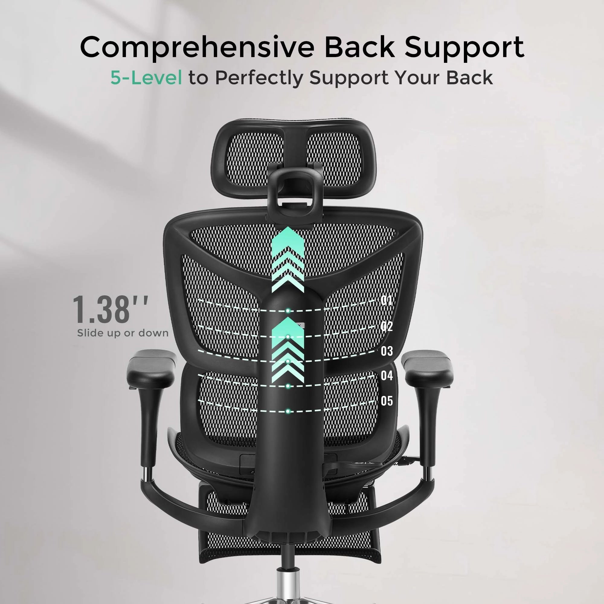 Welax-S9 Pro Ergonomic Office Chair with One-Touch Adjustment
