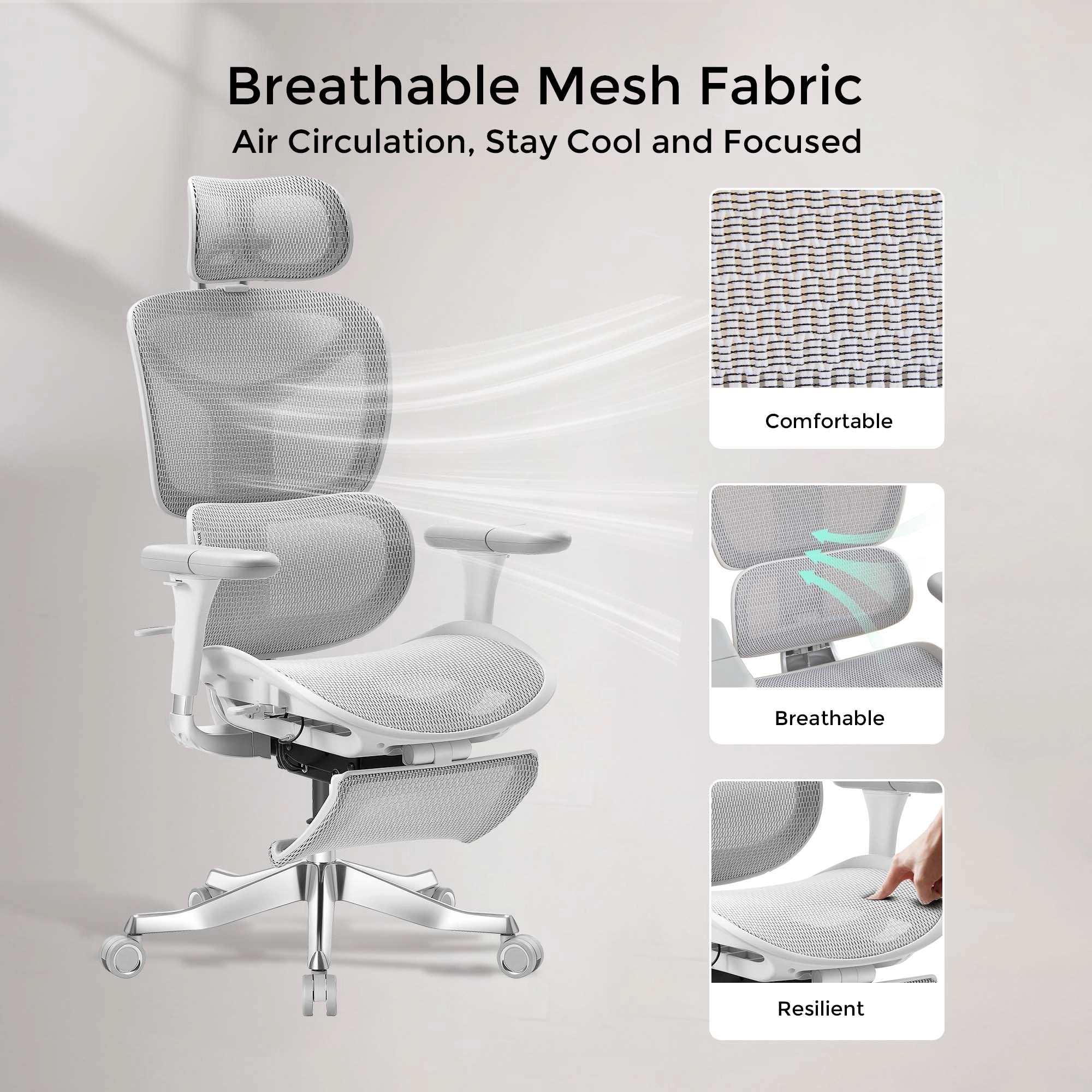 Welax-S9 Pro Ergonomic Office Chair with One-Touch Adjustment