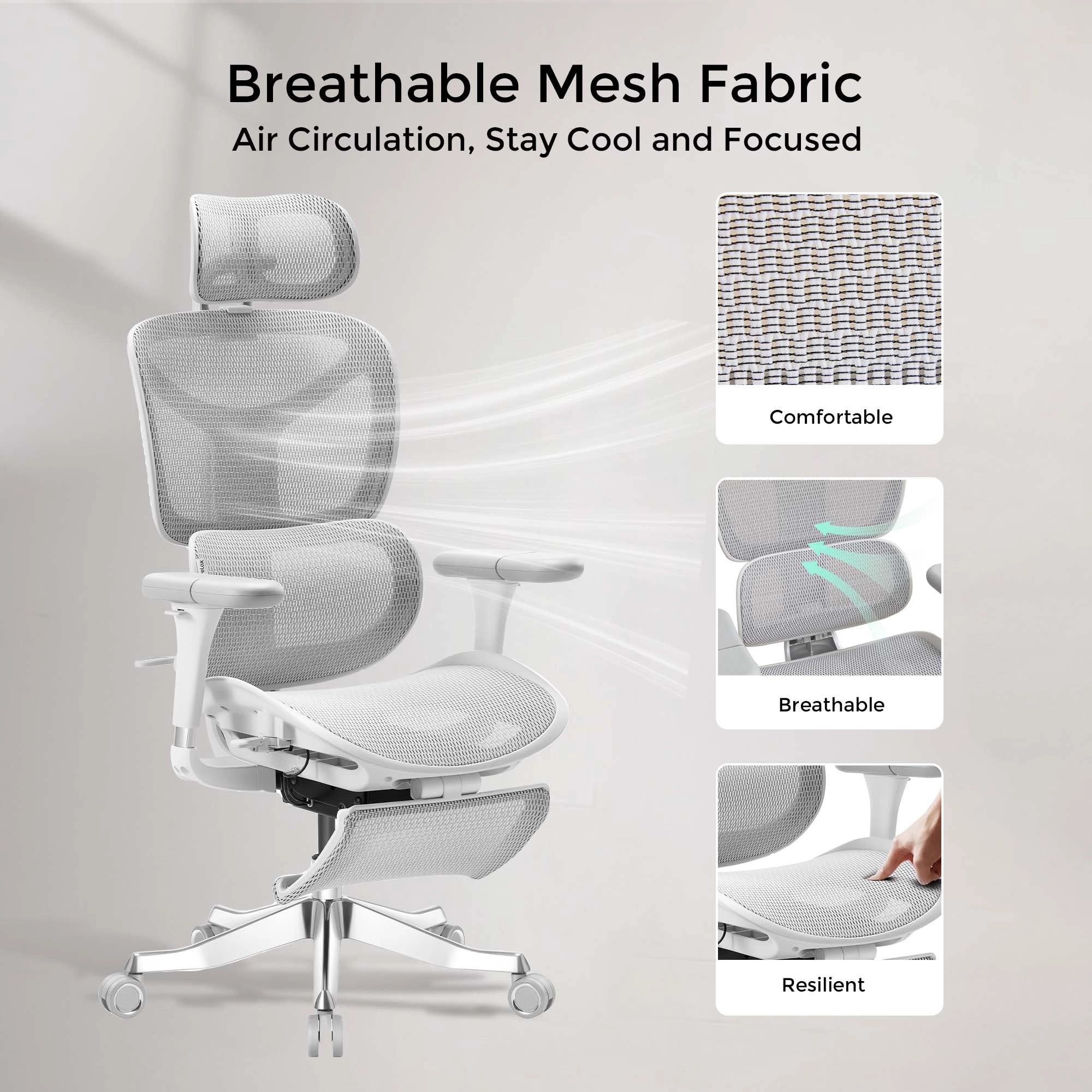 Welax-S9 Pro Ergonomic Office Chair with One-Touch Adjustment